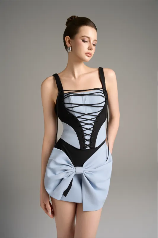 Senna Corset Top Dual Style Skirt Set With Bow Accent sold by Kalisa