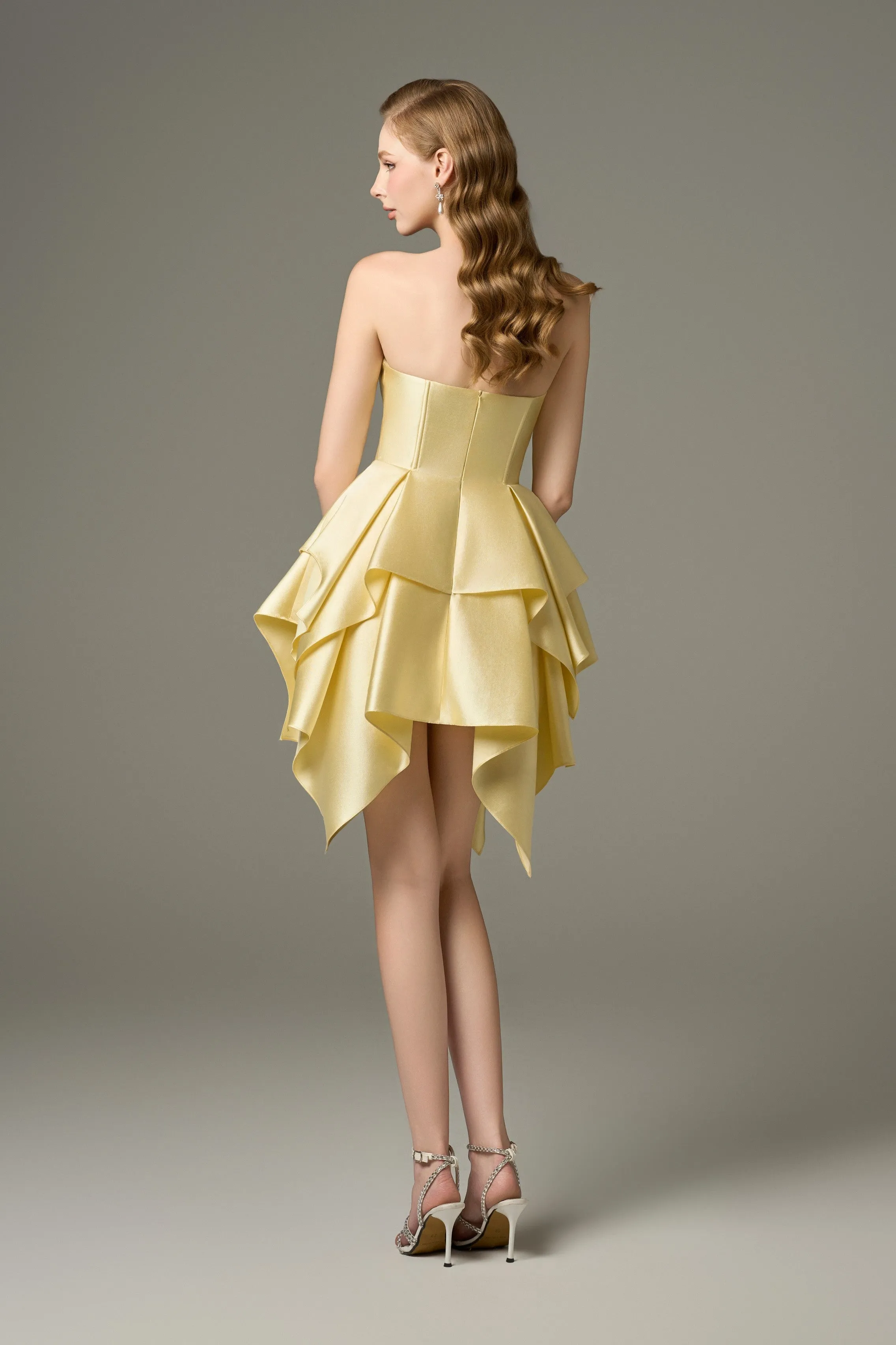 Soleil Layered Hem Bustier Corset Mini Dress sold by Kalisa product image thumbnail 2