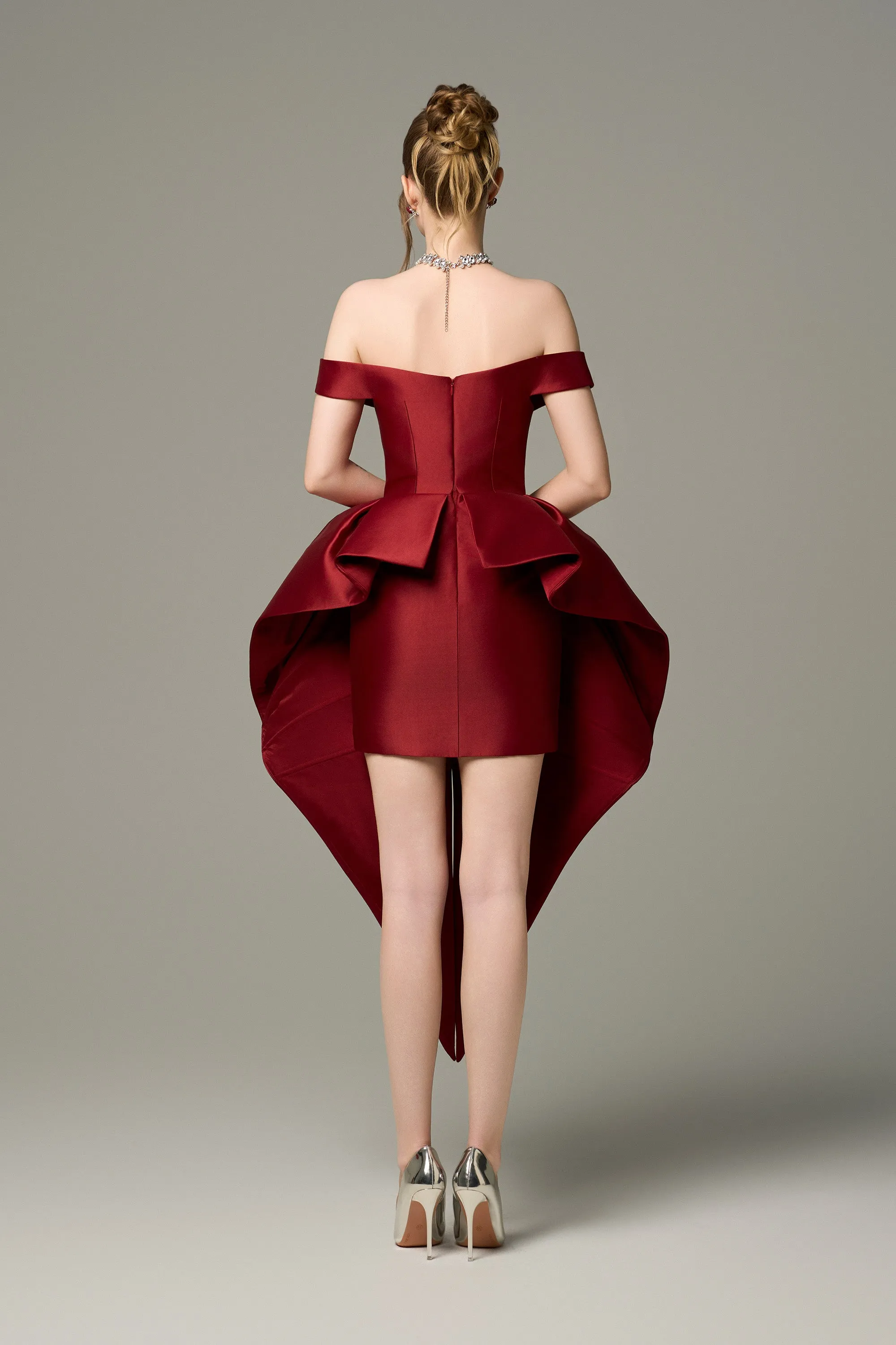 Amourine Off-Shoulder Heart-Shaped Mini Dress sold by Kalisa product image thumbnail 2