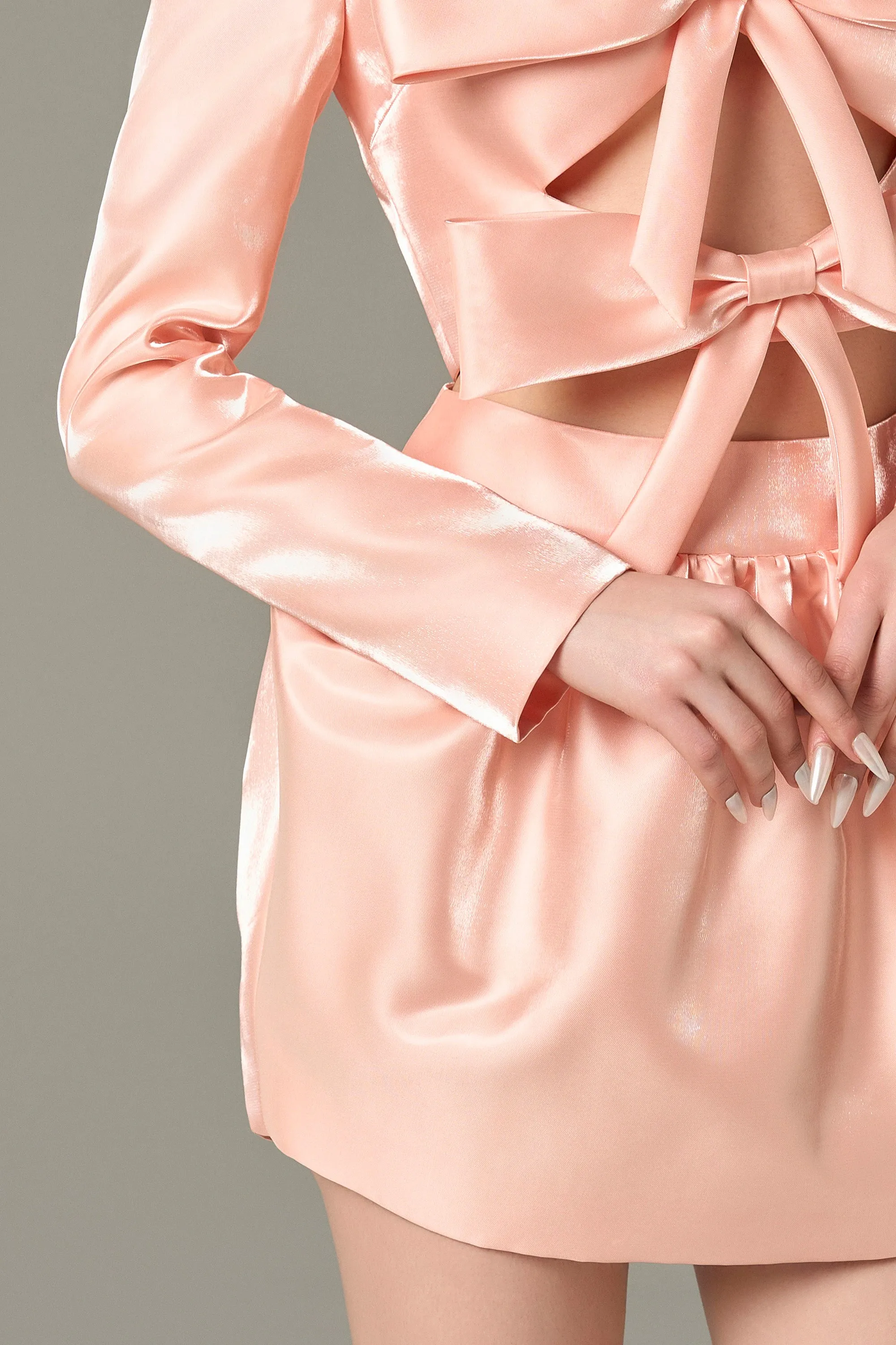 Flirty-1 Bow Accent Cutout Mini Dress sold by Kalisa product image thumbnail 4