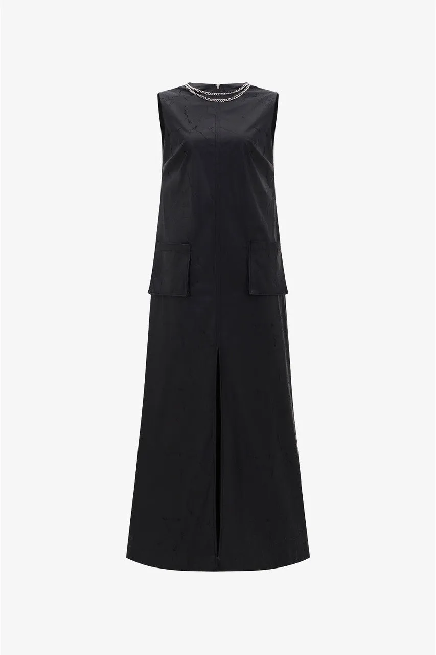 Runway Chain-Detail A-Line Pocket Accents Maxi Dress sold by Kalisa product image thumbnail 2