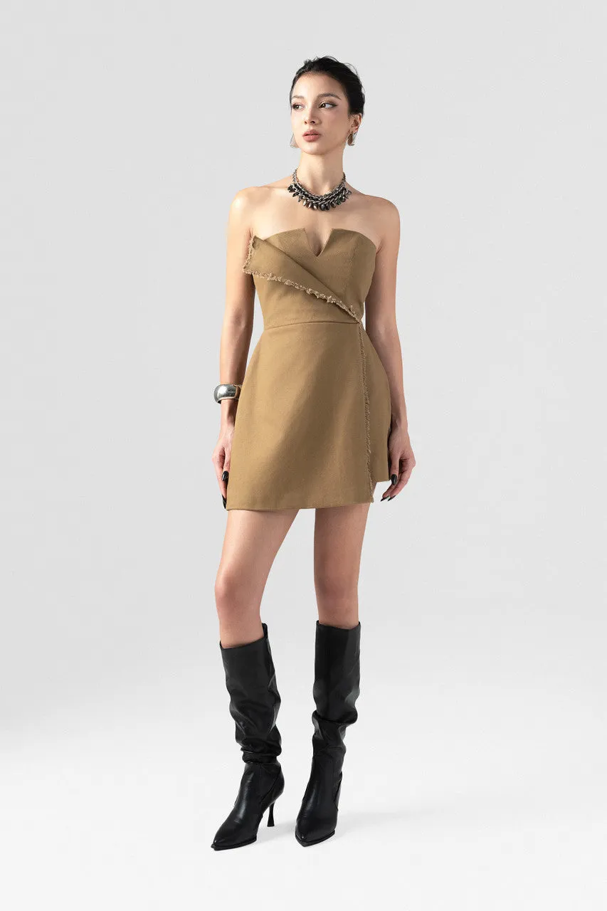 Innovative V-Neck Mini Dress sold by Kalisa