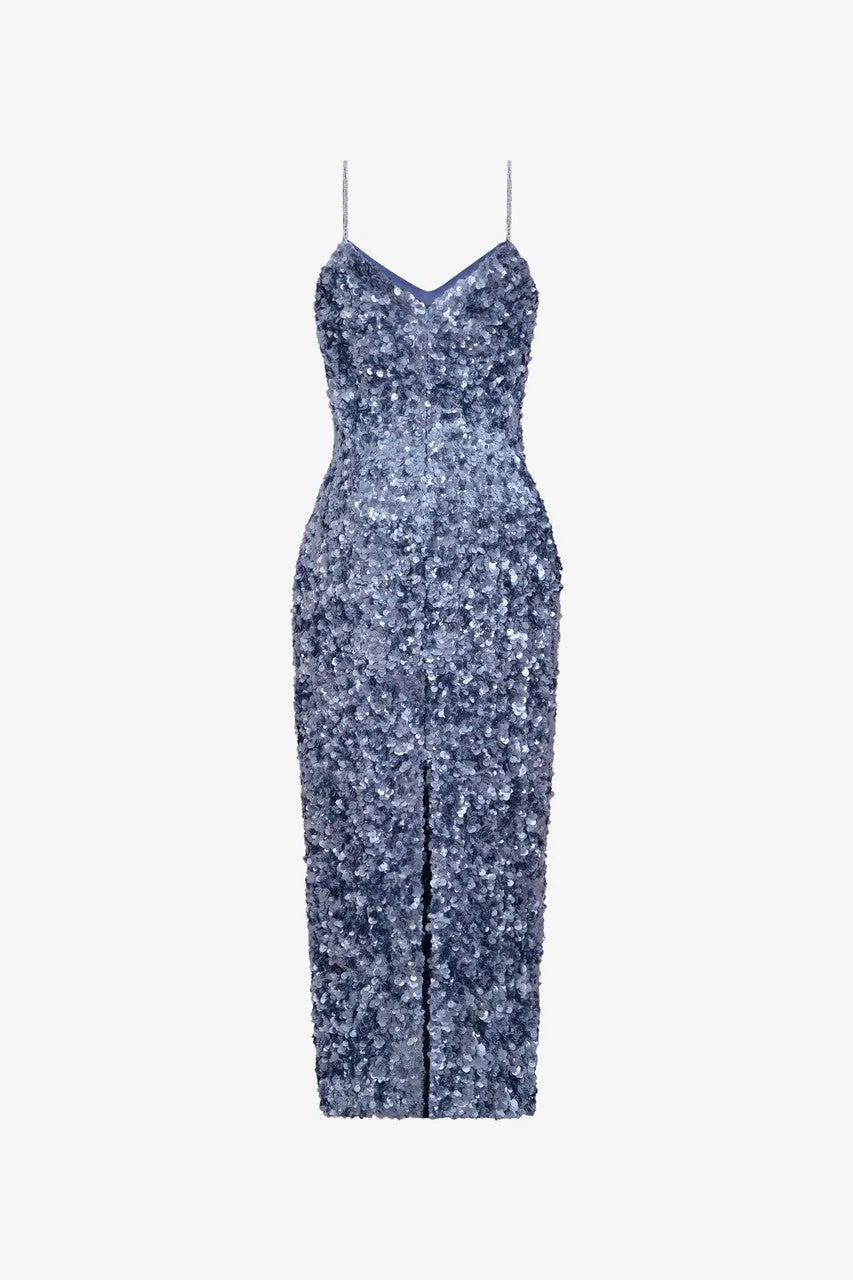 Glitterati Sequin Spaghetti Strap Gown sold by Kalisa product image thumbnail 4