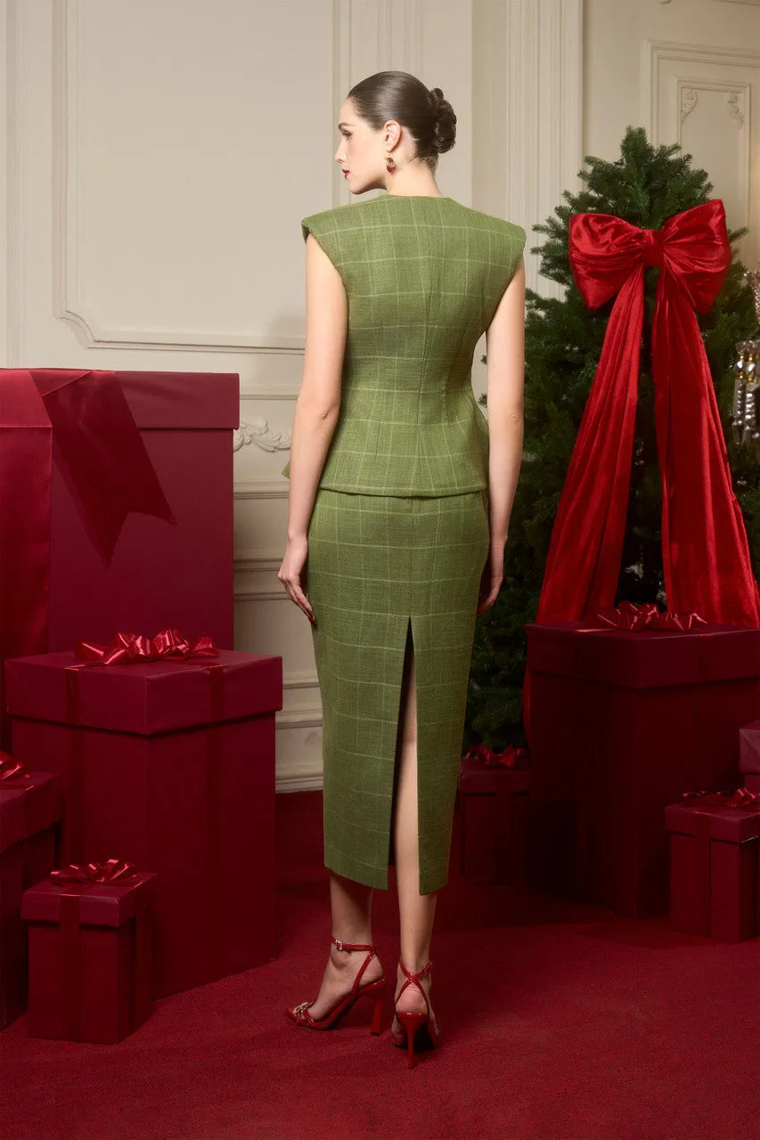 Worthy Square Shoulders Top Pencil Skirt Set sold by Kalisa product image thumbnail 3