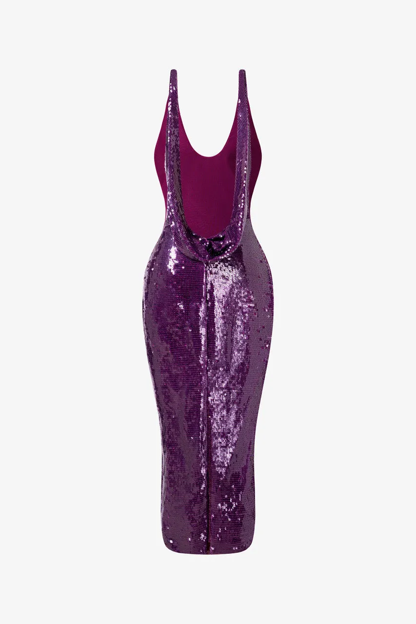 Dazzle Sequin Scoop Neck Gown sold by Kalisa product image thumbnail 4