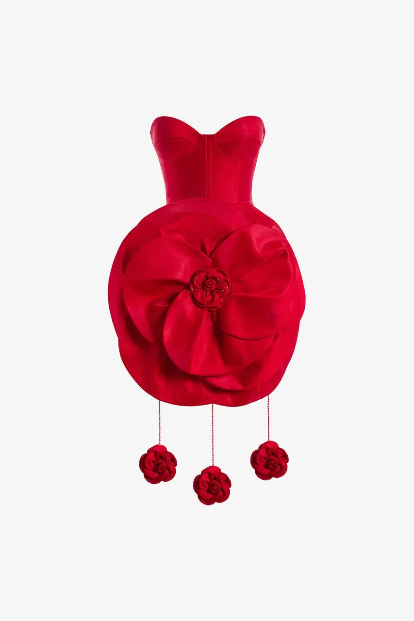 Tales Blooming Rose Strapless Cocktail Dress sold by Kalisa product image thumbnail 2