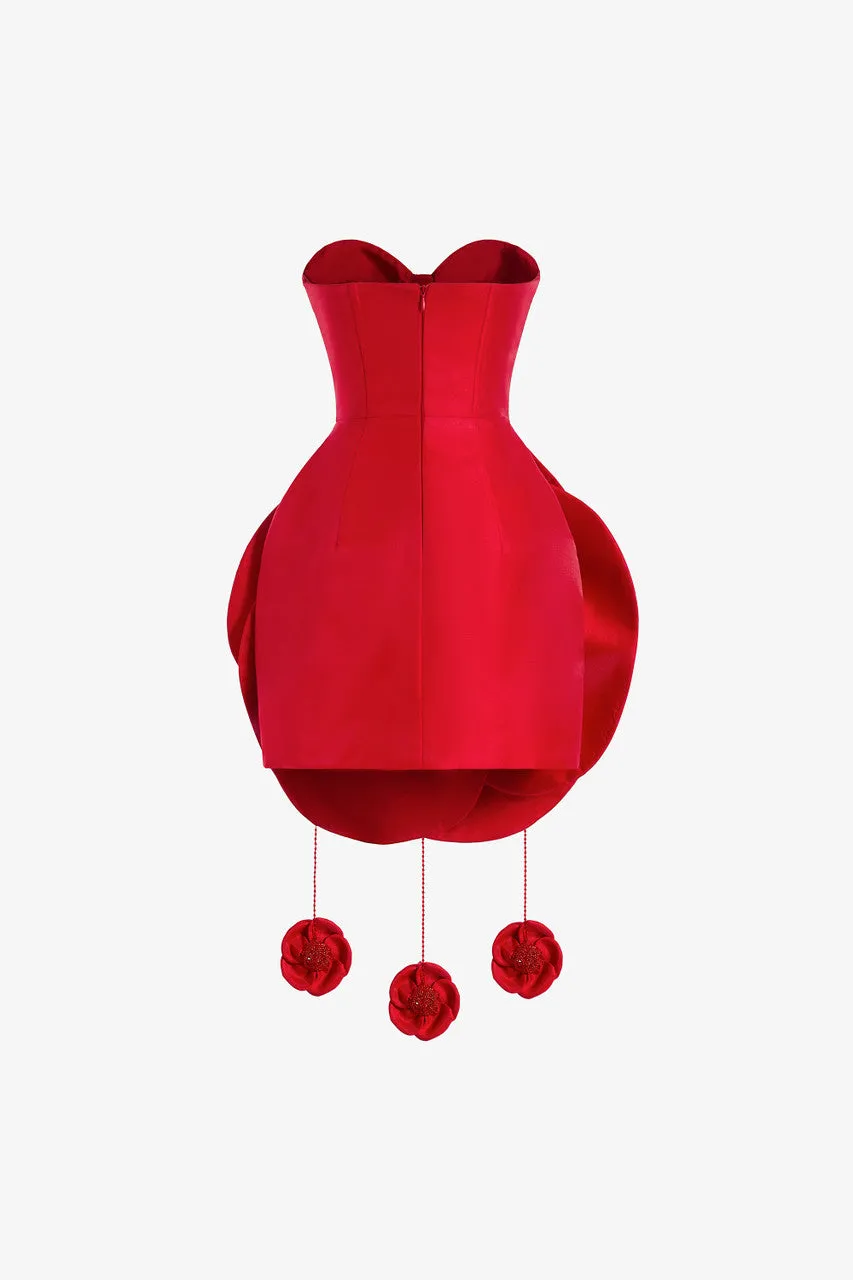 Tales Blooming Rose Strapless Cocktail Dress sold by Kalisa product image thumbnail 4