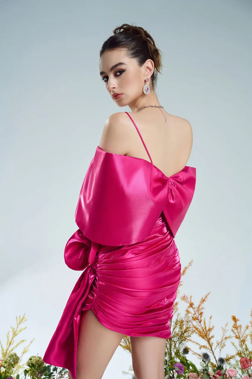 Bow-Shaped Dress with Ruffle Trim Draped Skirt sold by Kalisa product image thumbnail 4