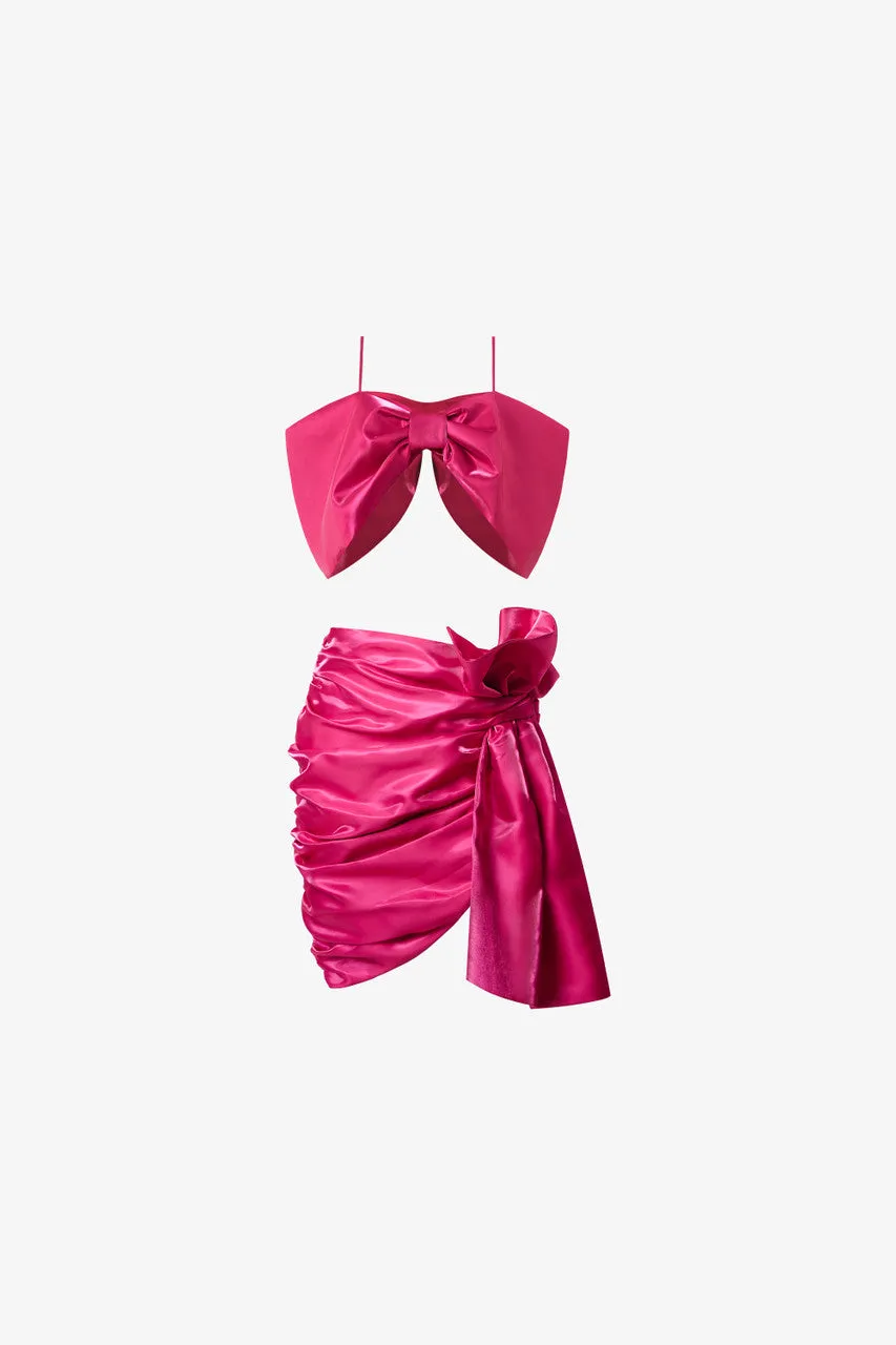 Bow-Shaped Dress with Ruffle Trim Draped Skirt sold by Kalisa product image thumbnail 2