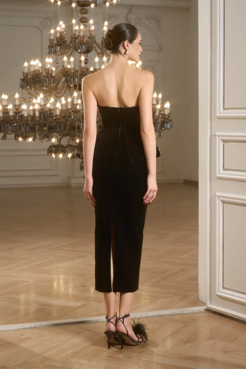 Aristocrat Luxe Velvet Bustier Gown sold by Kalisa product image thumbnail 3