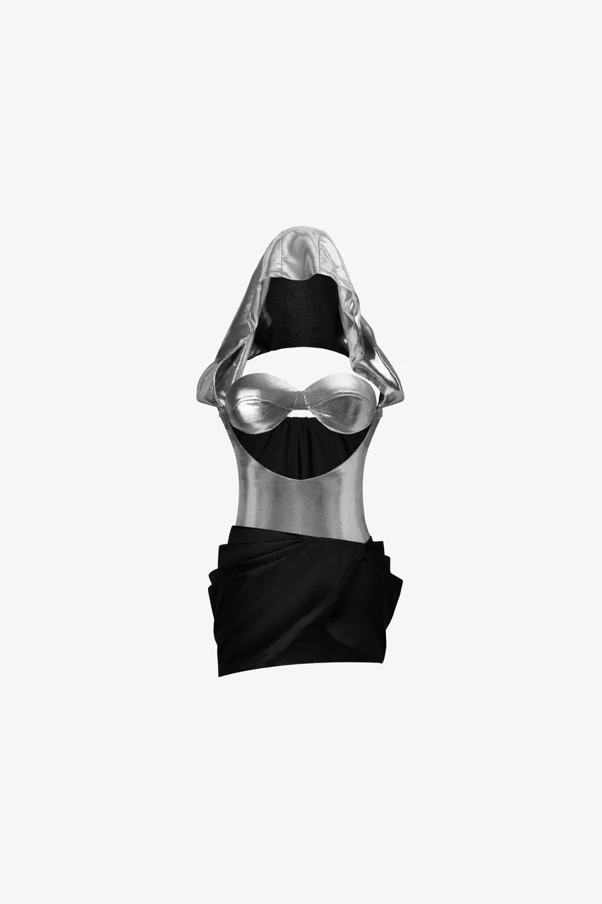 Transparent Bodysuit with Black Mini Skirt sold by Kalisa product image thumbnail 2