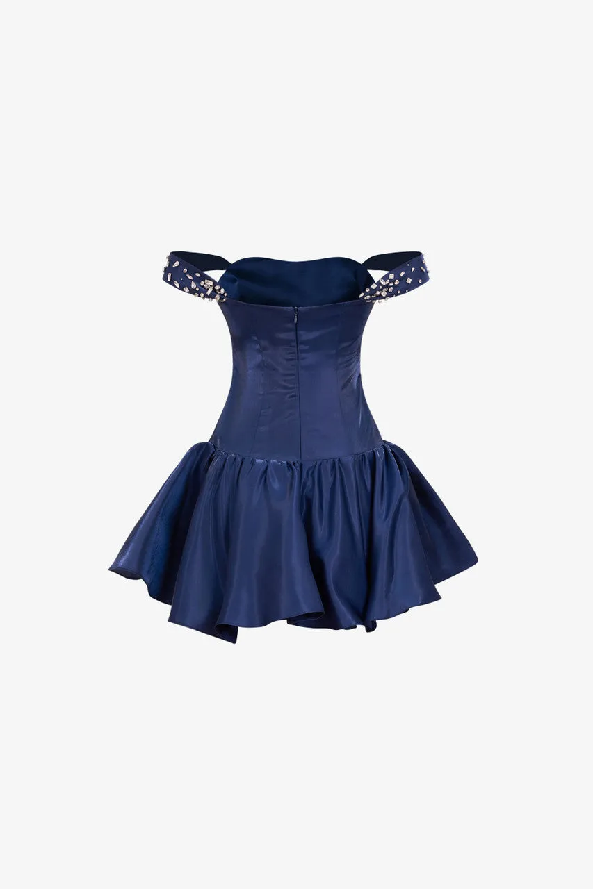 Naci Off Shoulder Fish Form Silk Dress sold by Kalisa product image thumbnail 4