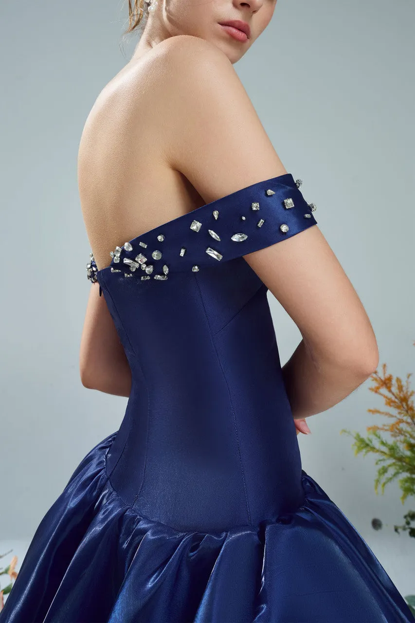 Naci Off Shoulder Fish Form Silk Dress sold by Kalisa product image thumbnail 3