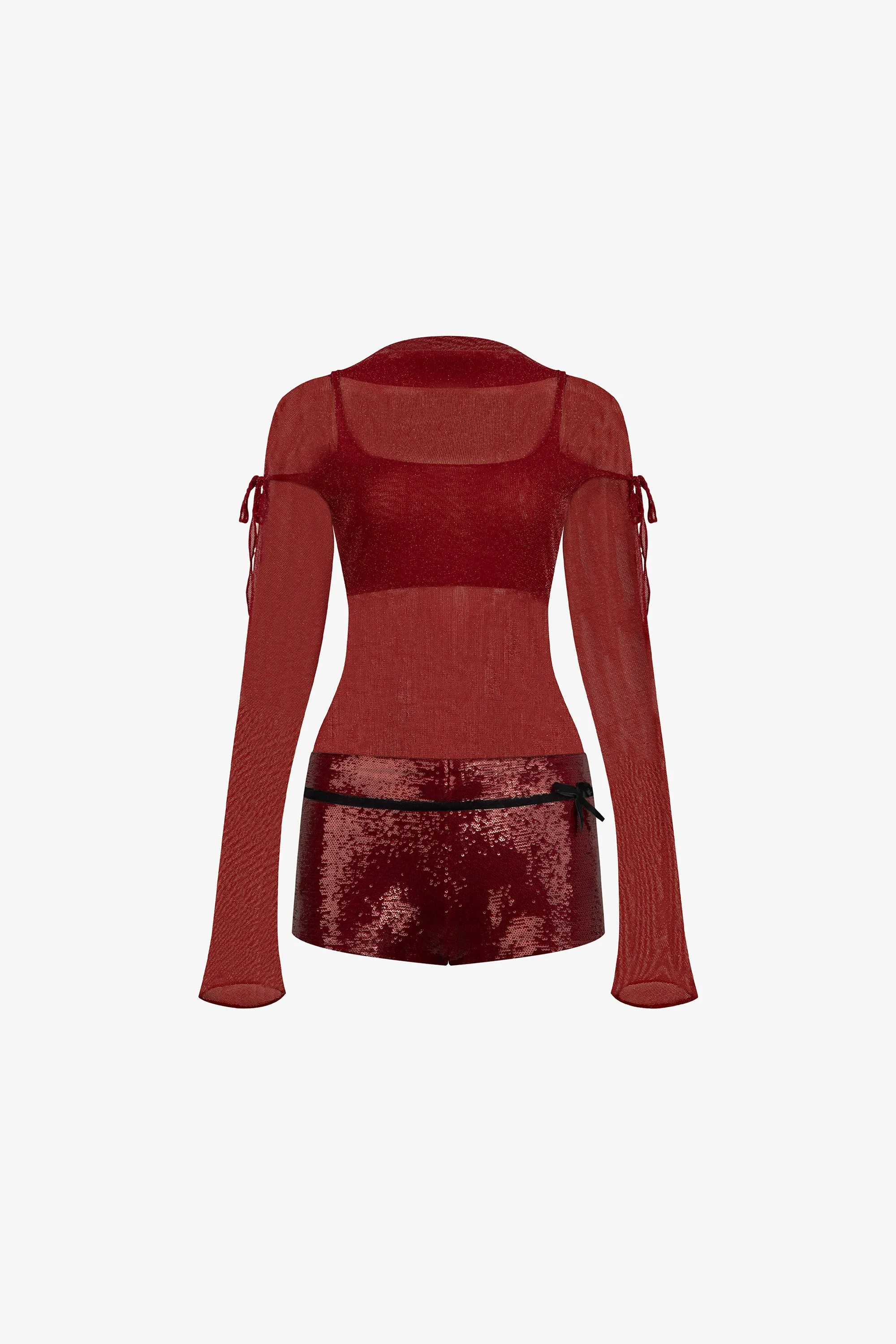 Illusion Sheer Top with Sequin Pants sold by Kalisa product image thumbnail 2