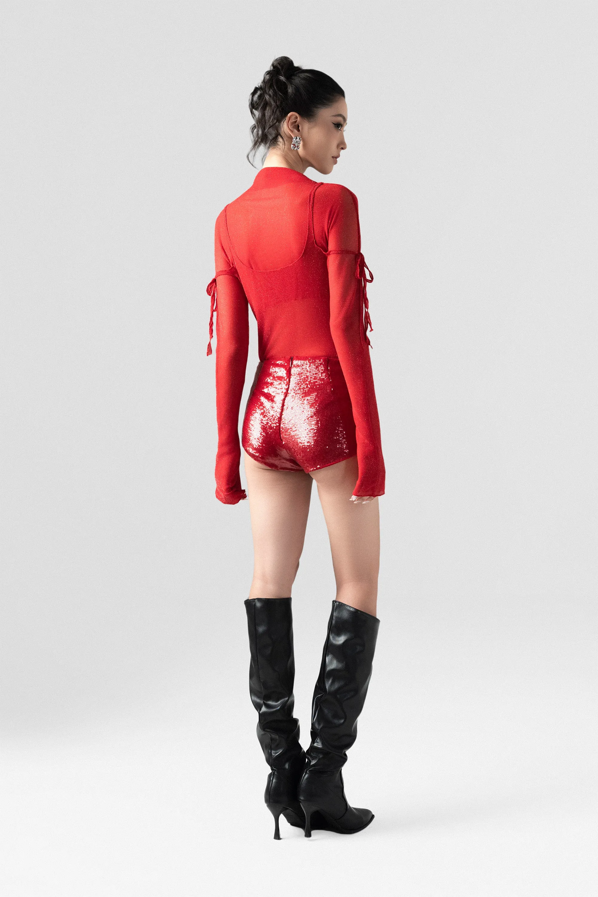 Illusion Sheer Top with Sequin Pants sold by Kalisa product image thumbnail 3