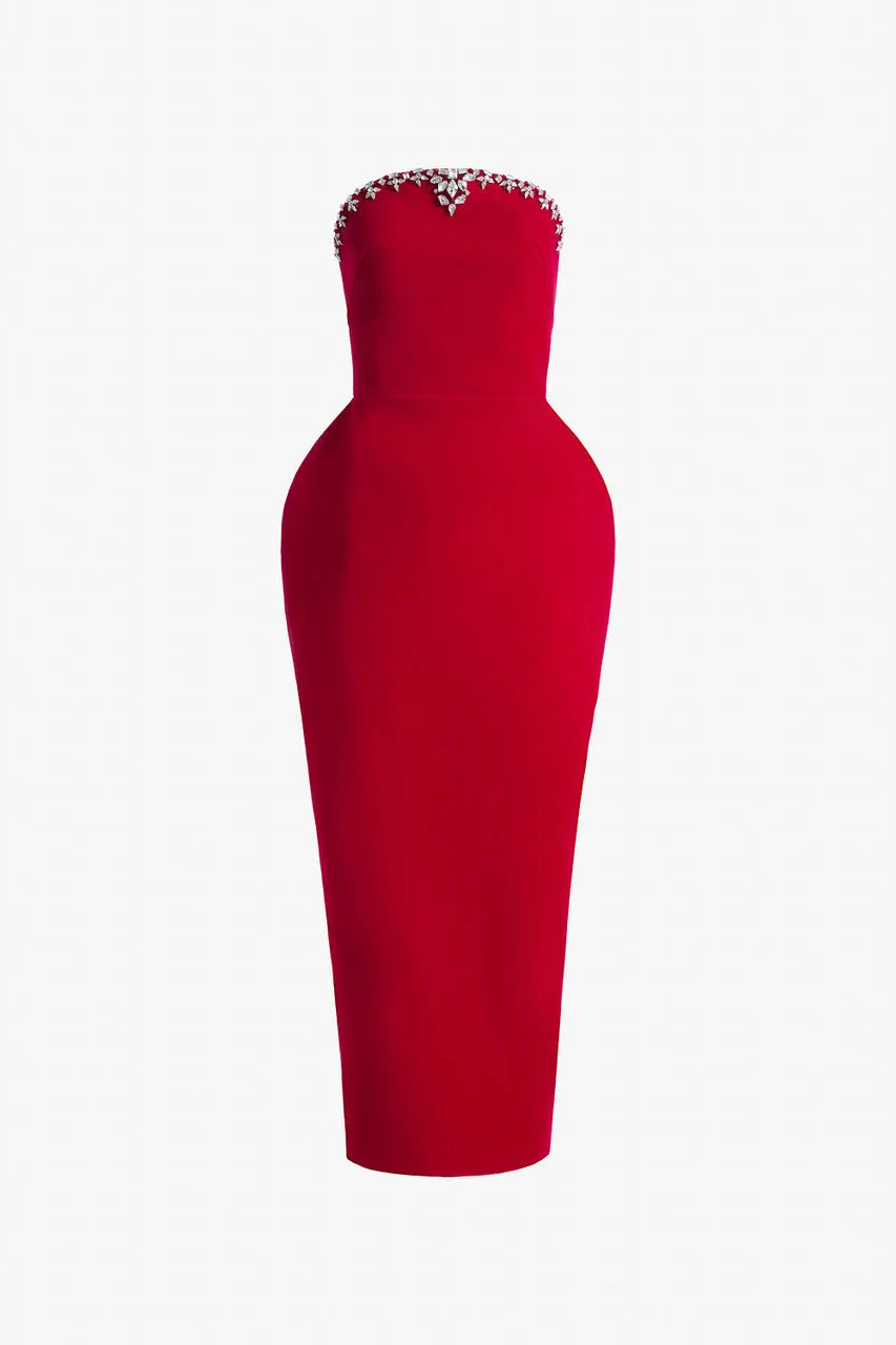 Vision Velvet Dome-Neckline Bodycon Dress sold by Kalisa product image thumbnail 2