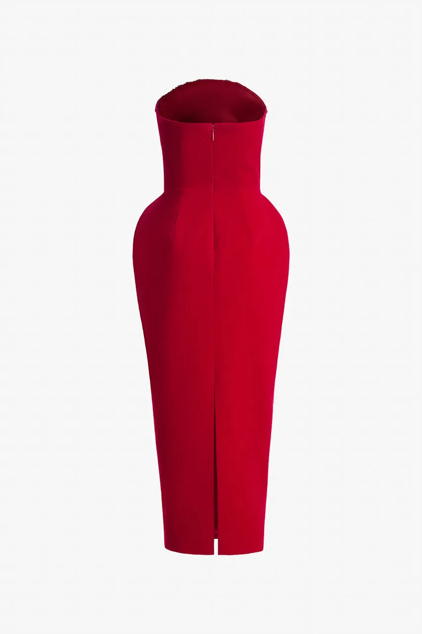 Vision Velvet Dome-Neckline Bodycon Dress sold by Kalisa product image thumbnail 4