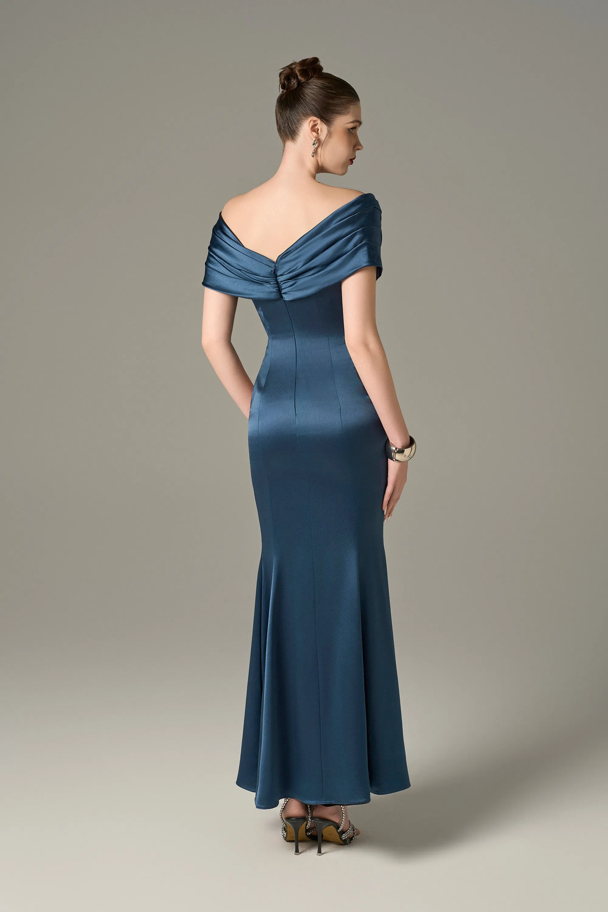Assertive Elegant Draped Neckline Maxi Dress sold by Kalisa product image thumbnail 3