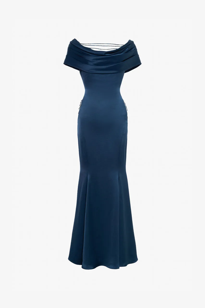 Assertive Elegant Draped Neckline Maxi Dress sold by Kalisa product image thumbnail 2