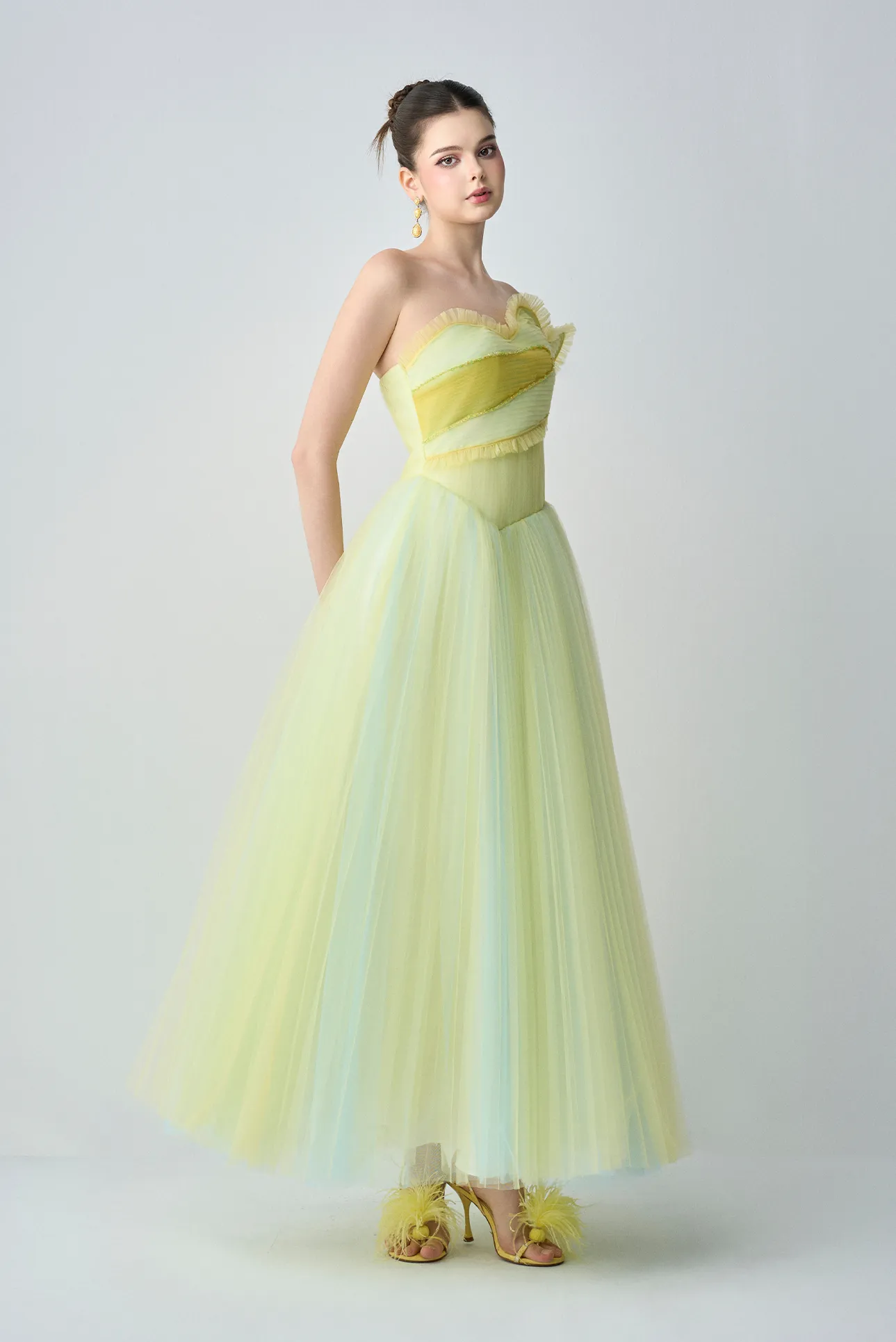 Candida Bandeau Airy Maxi Dress With Heartshape Accent sold by Kalisa product image thumbnail 4