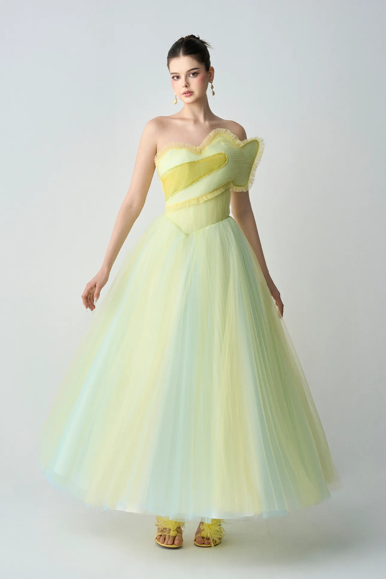 Candida Bandeau Airy Maxi Dress With Heartshape Accent sold by Kalisa product image thumbnail 2