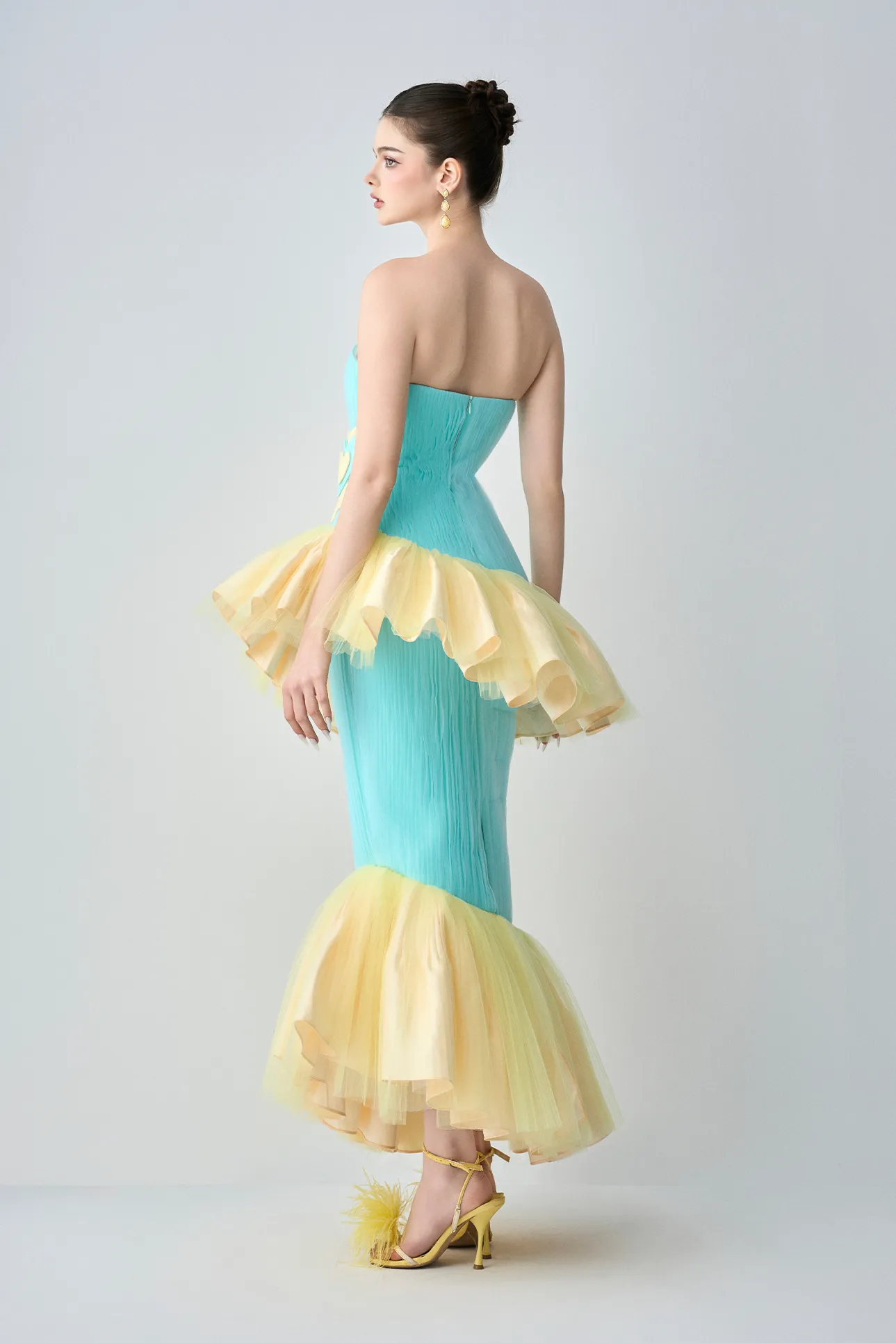 Coeur-daurora Bandeau Maxi Dress With Soft “Melting hearts" sold by Kalisa product image thumbnail 2