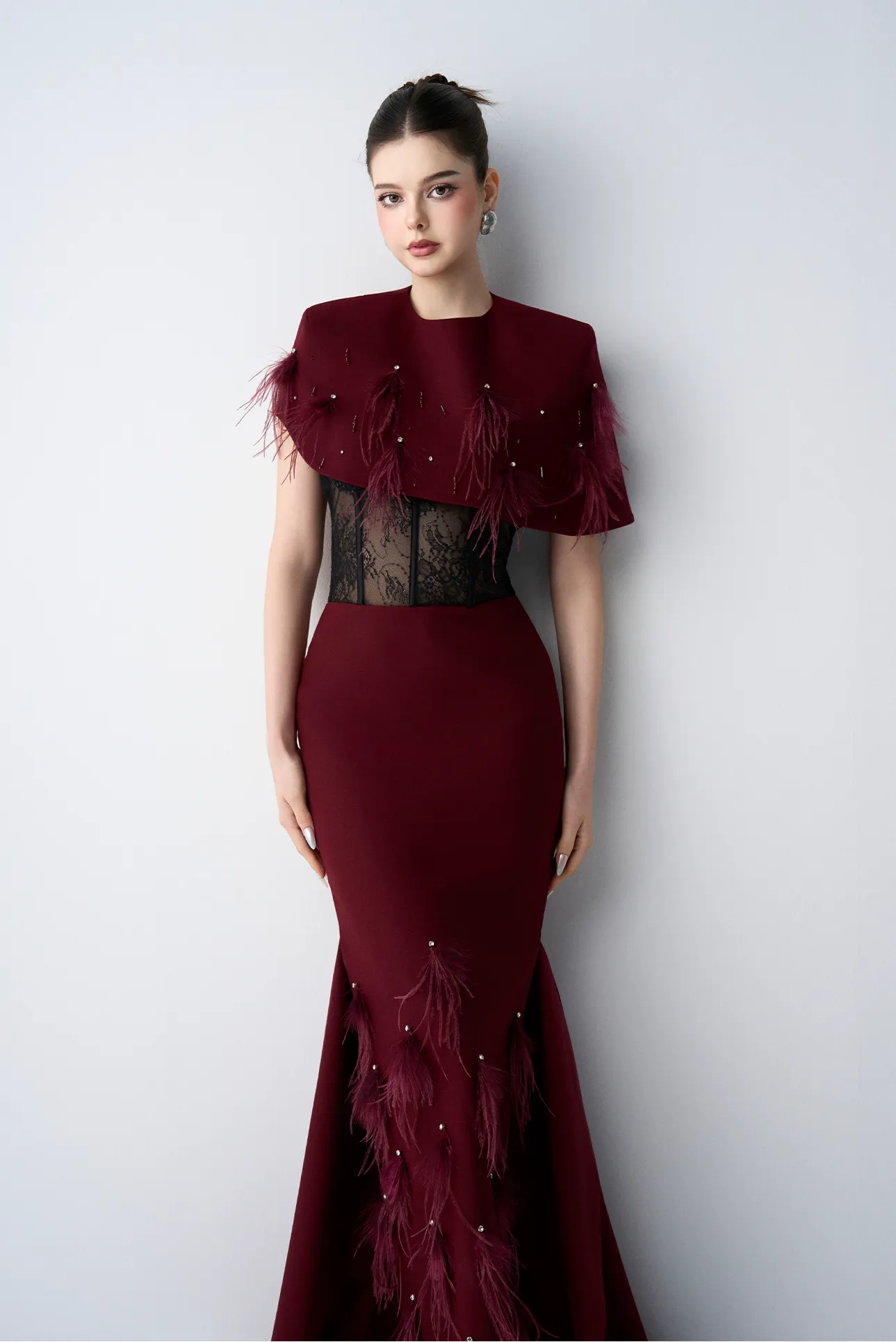 Violetta Couture Fishtail Maxi Dress With Cropped Jacket Set sold by Kalisa product image thumbnail 3