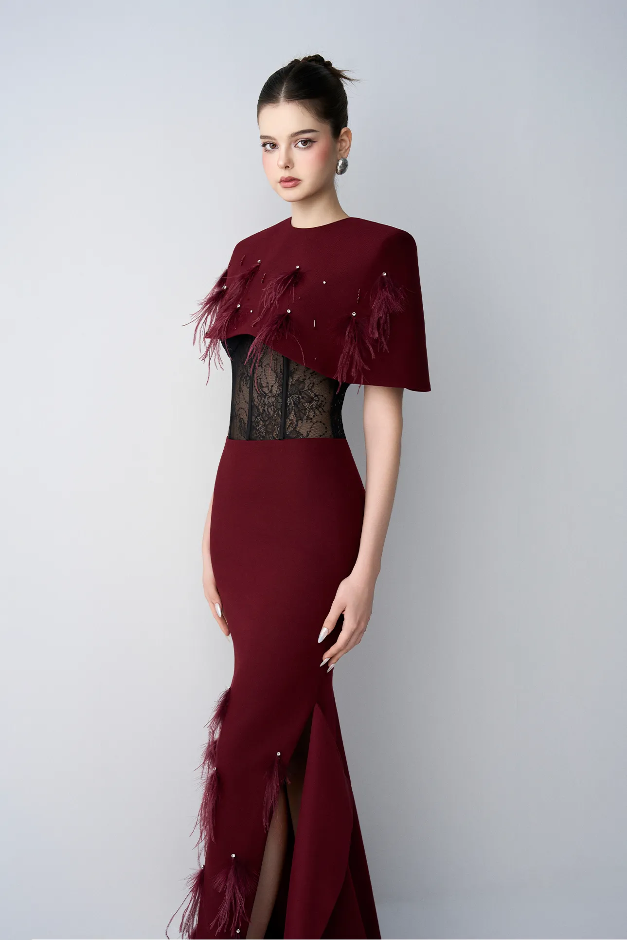 Violetta Couture Fishtail Maxi Dress With Cropped Jacket Set sold by Kalisa product image thumbnail 4