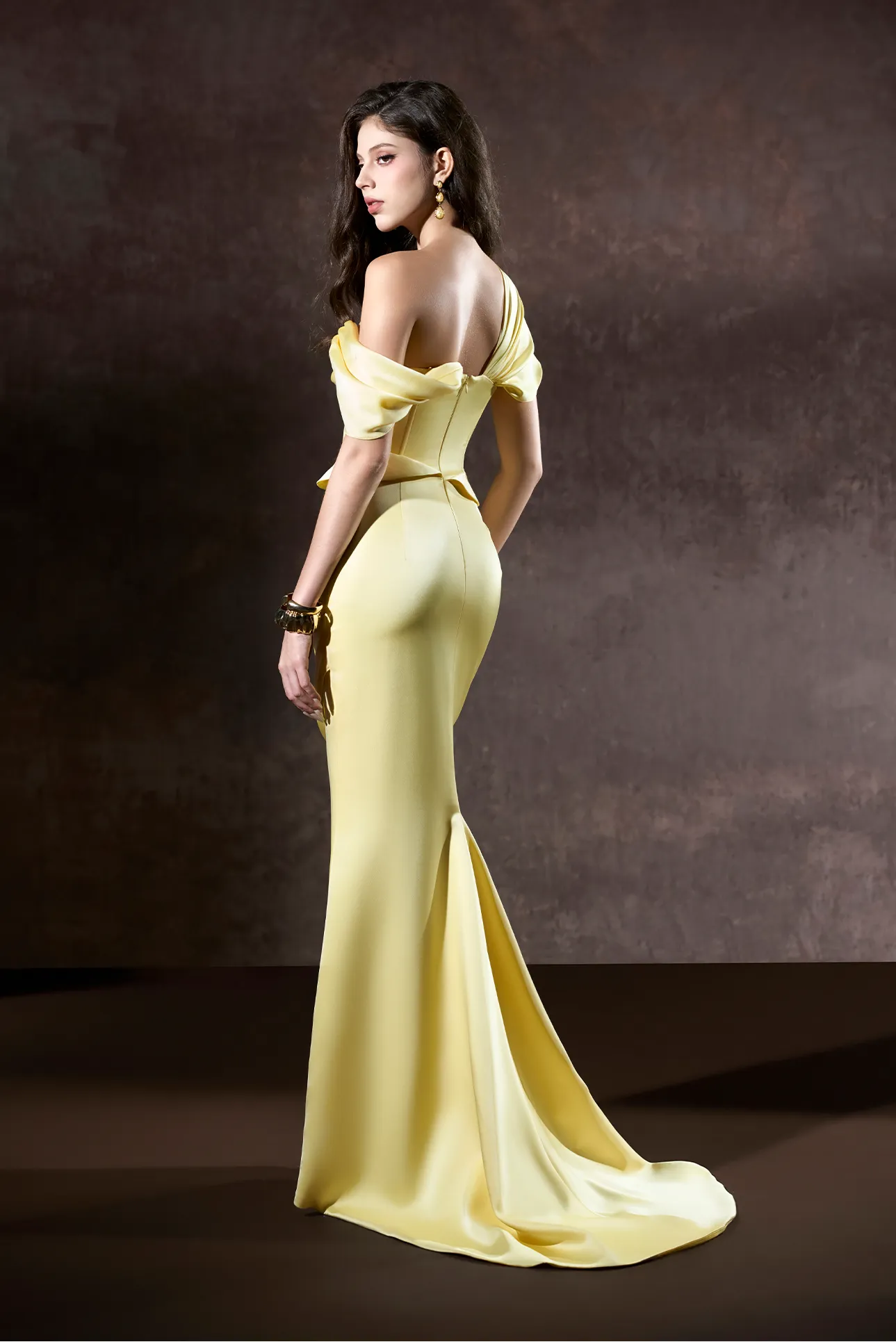 Elika Off The Shoulder One Sleeve Maxi Dress sold by Kalisa product image thumbnail 2