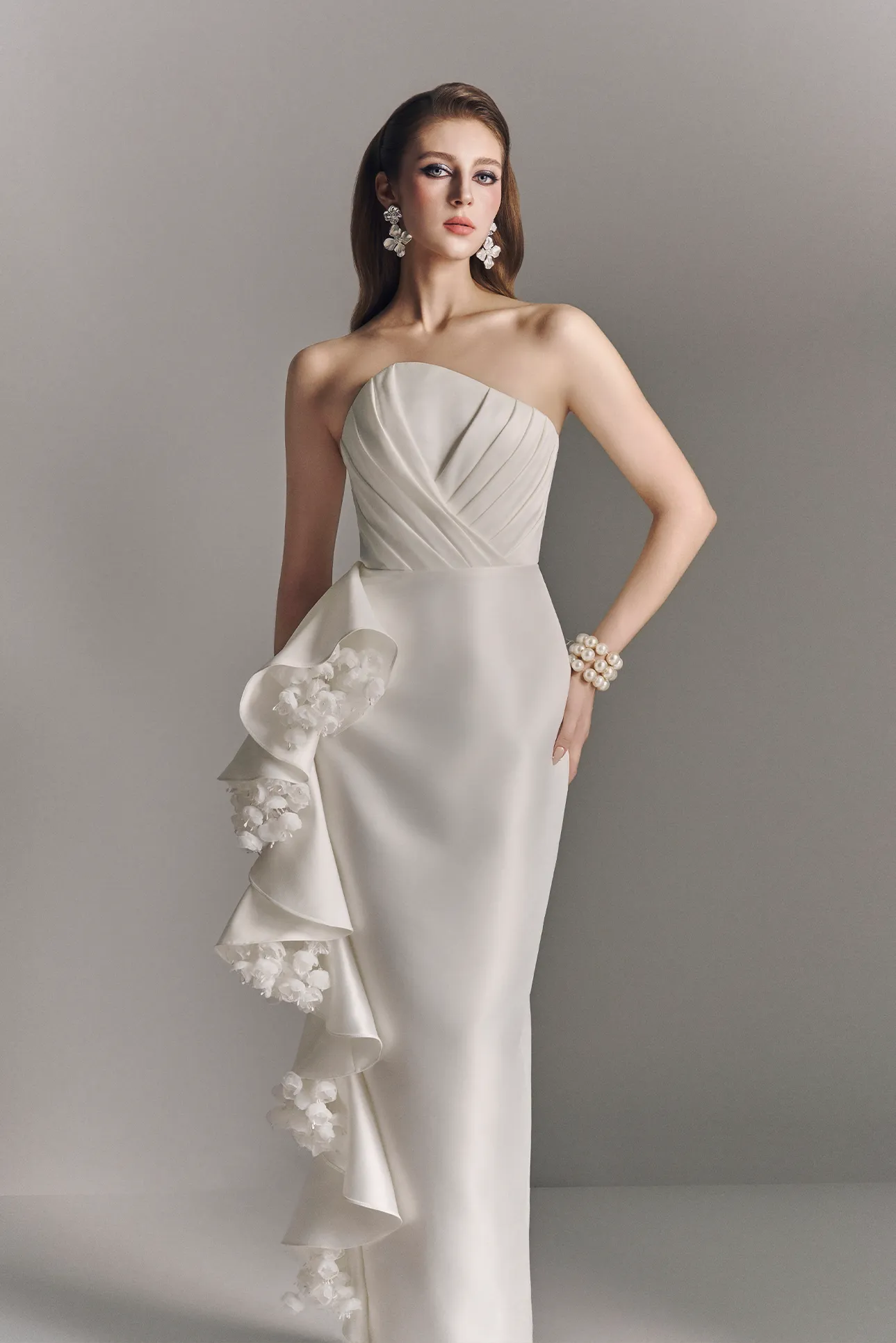 Maggie Bandeau Maxi Dress With Cascading Ruffles sold by Kalisa product image thumbnail 4
