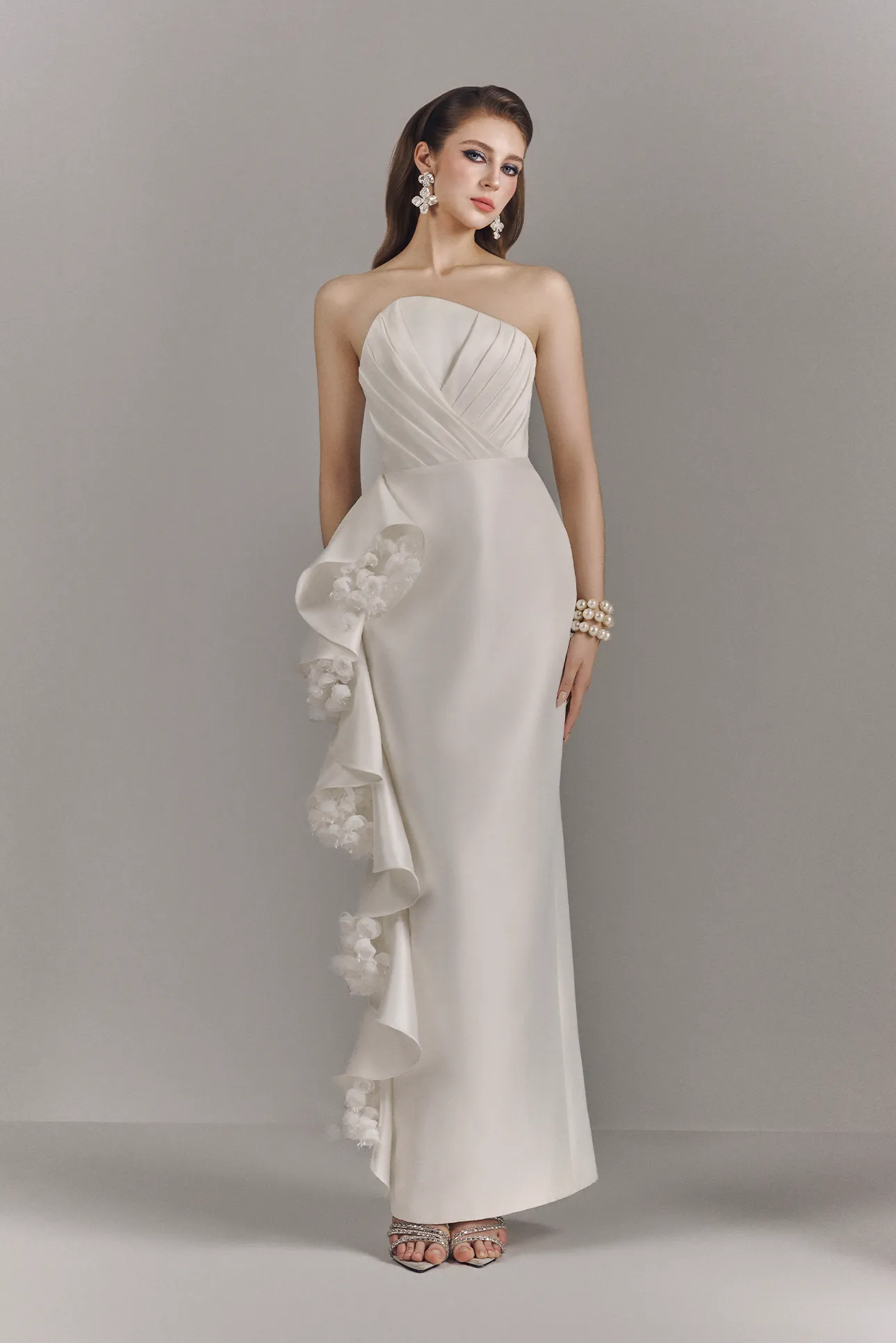 Maggie Bandeau Maxi Dress With Cascading Ruffles sold by Kalisa