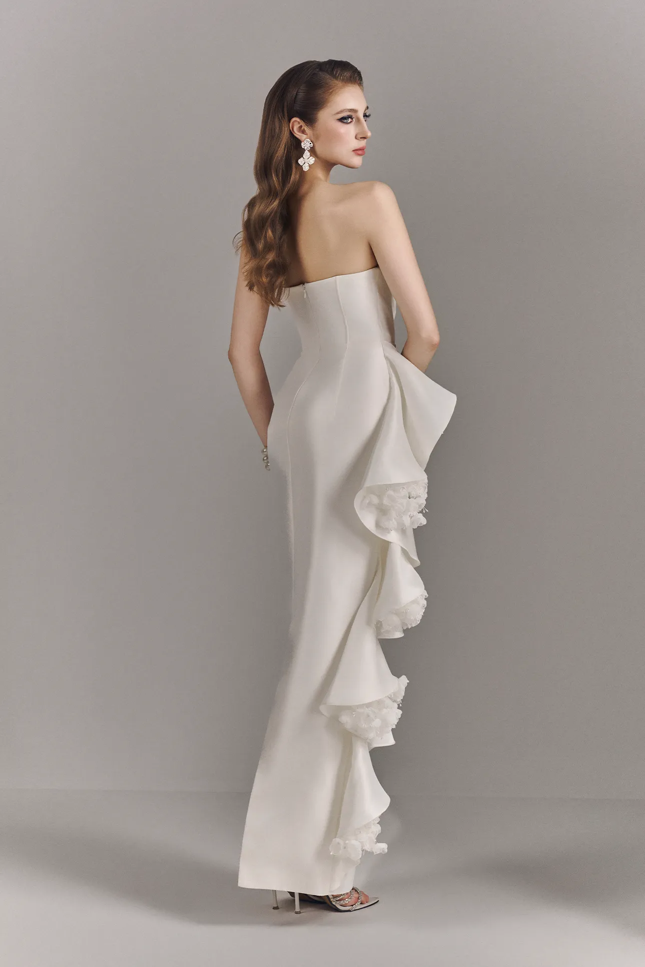Maggie Bandeau Maxi Dress With Cascading Ruffles sold by Kalisa product image thumbnail 2