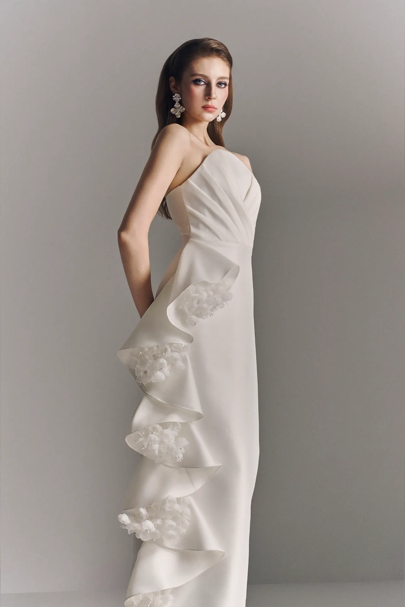 Maggie Bandeau Maxi Dress With Cascading Ruffles sold by Kalisa product image thumbnail 3