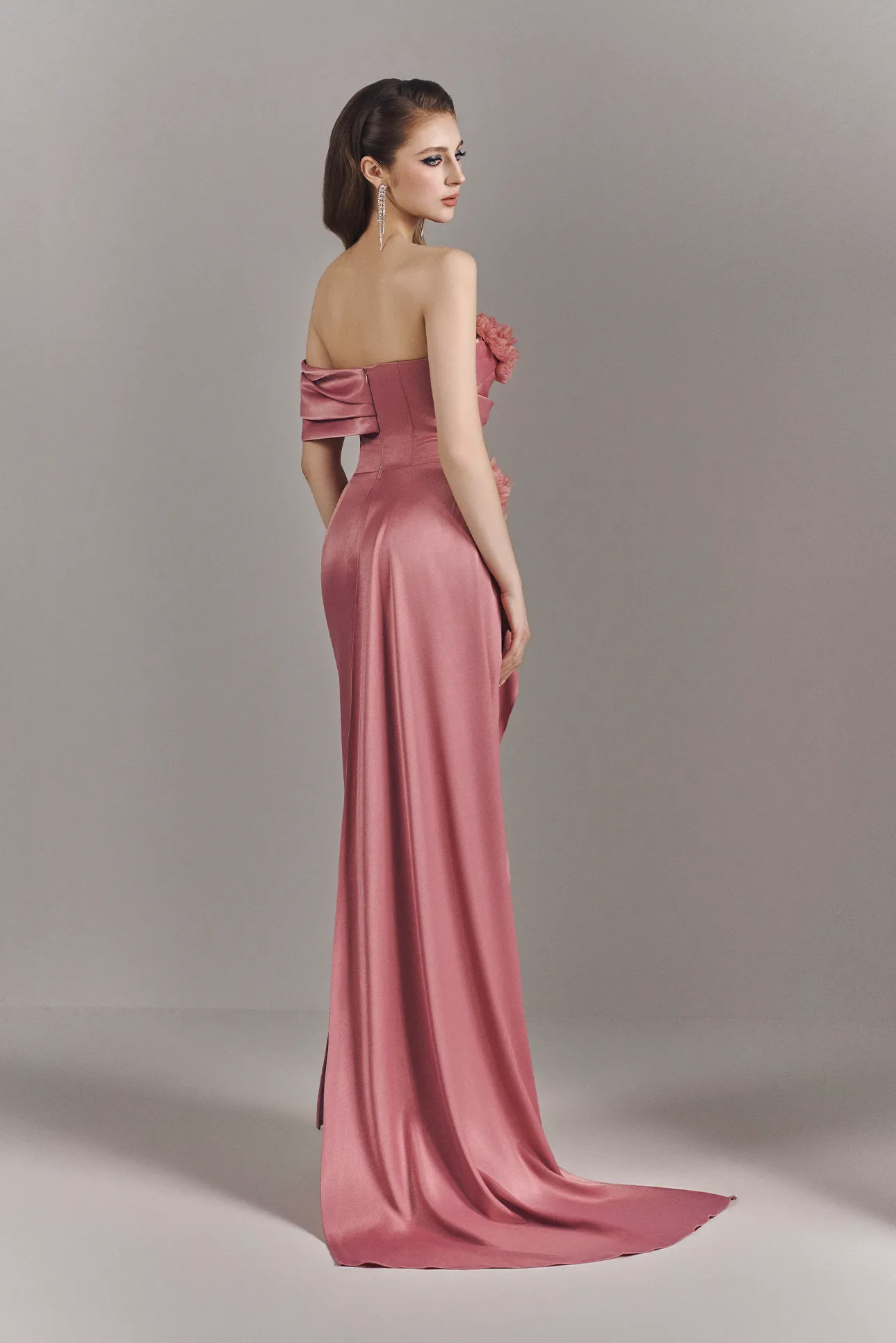 Molly Asymmetric One Shoulder Draped Maxi Dress sold by Kalisa product image thumbnail 3
