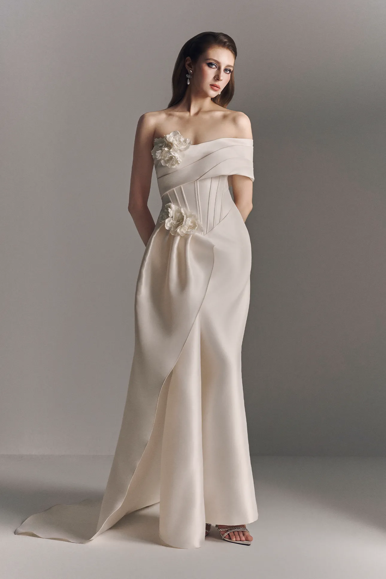 Molly Asymmetric One Shoulder Draped Maxi Dress sold by Kalisa product image thumbnail 2