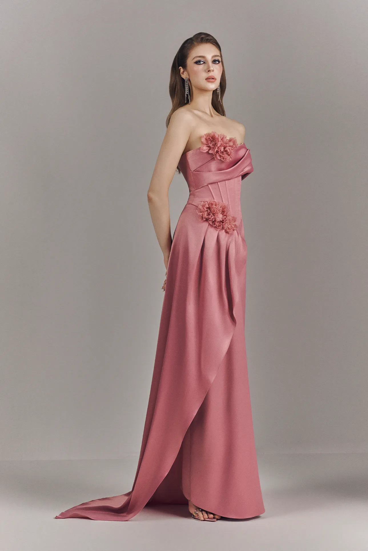 Molly Asymmetric One Shoulder Draped Maxi Dress sold by Kalisa product image thumbnail 4