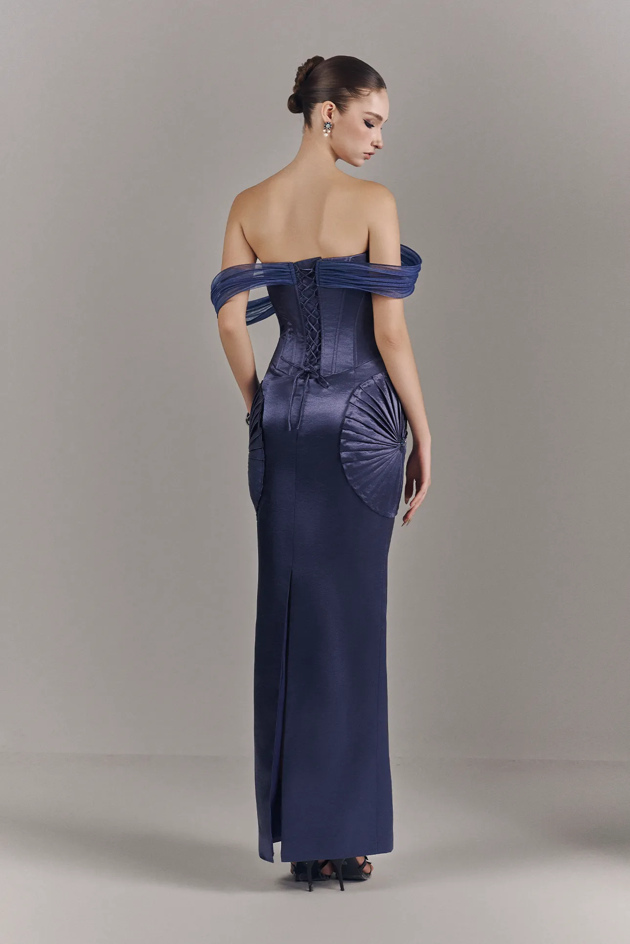 Valoria Corset Maxi Dress With Hip Drape Details sold by Kalisa product image thumbnail 2