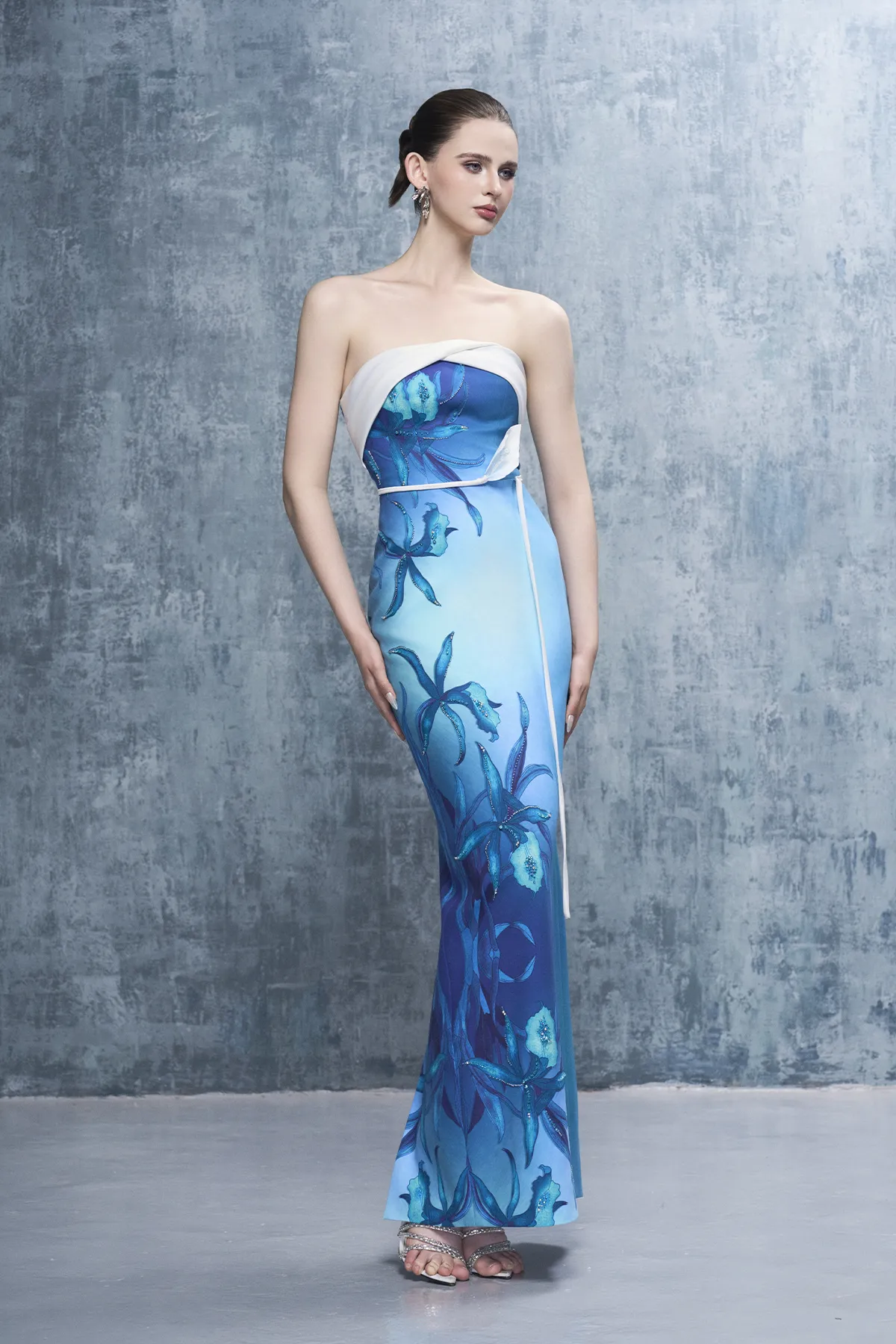 Monette Floral Print Bandeau Maxi Dress sold by Kalisa product image thumbnail 4