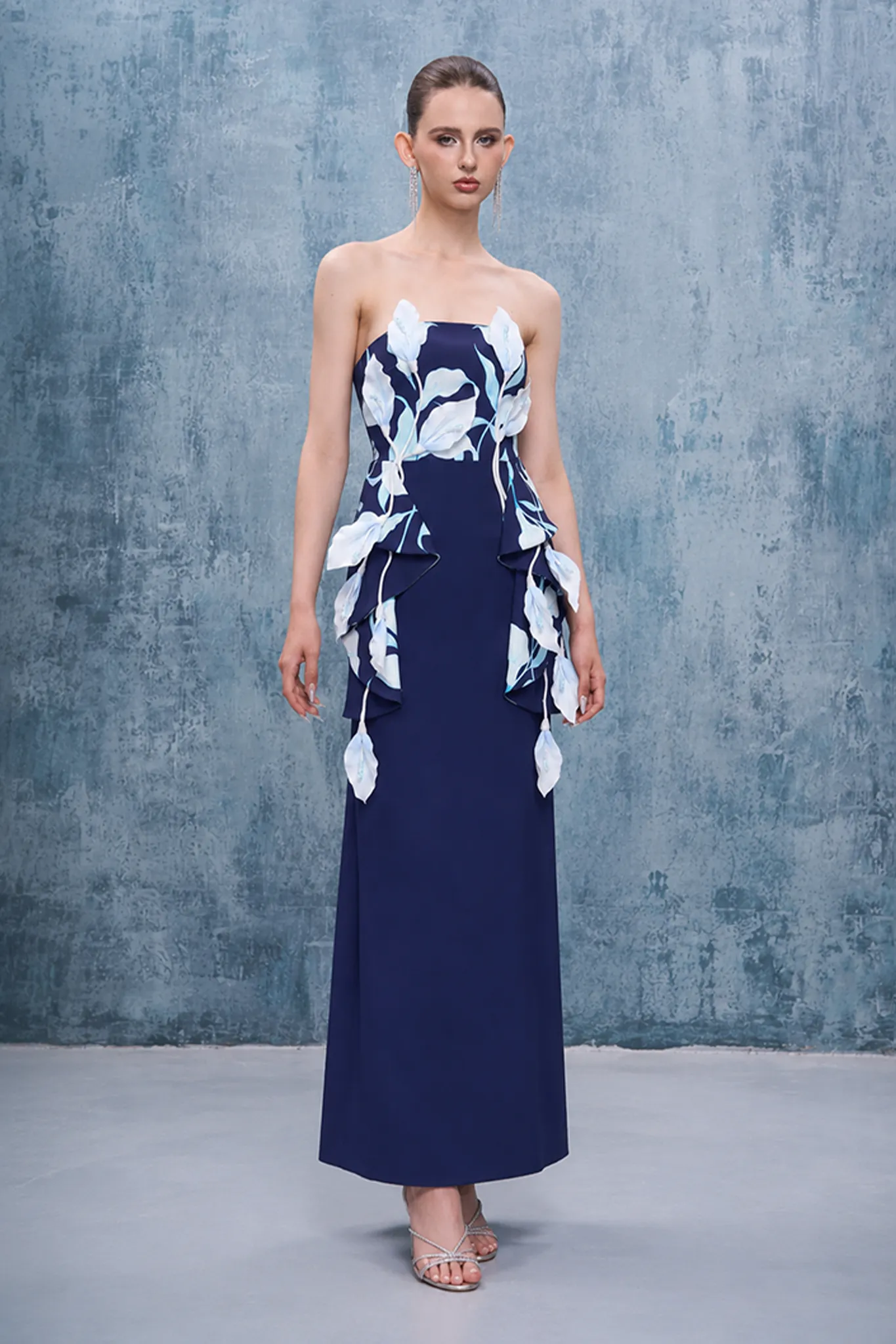 Inen Bandeau 3D Calla Lily Floral Maxi Dress sold by Kalisa product image thumbnail 4