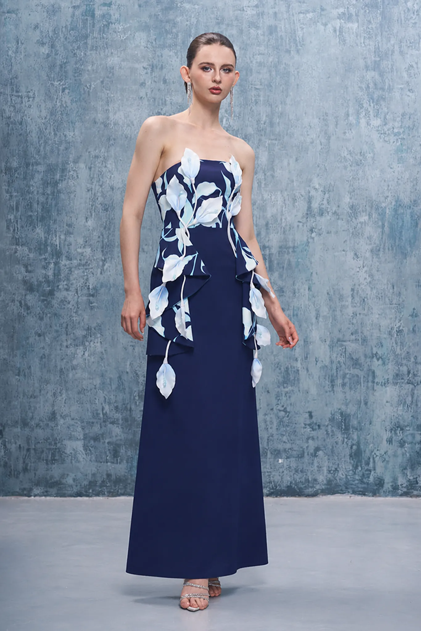 Inen Bandeau 3D Calla Lily Floral Maxi Dress sold by Kalisa product image thumbnail 3