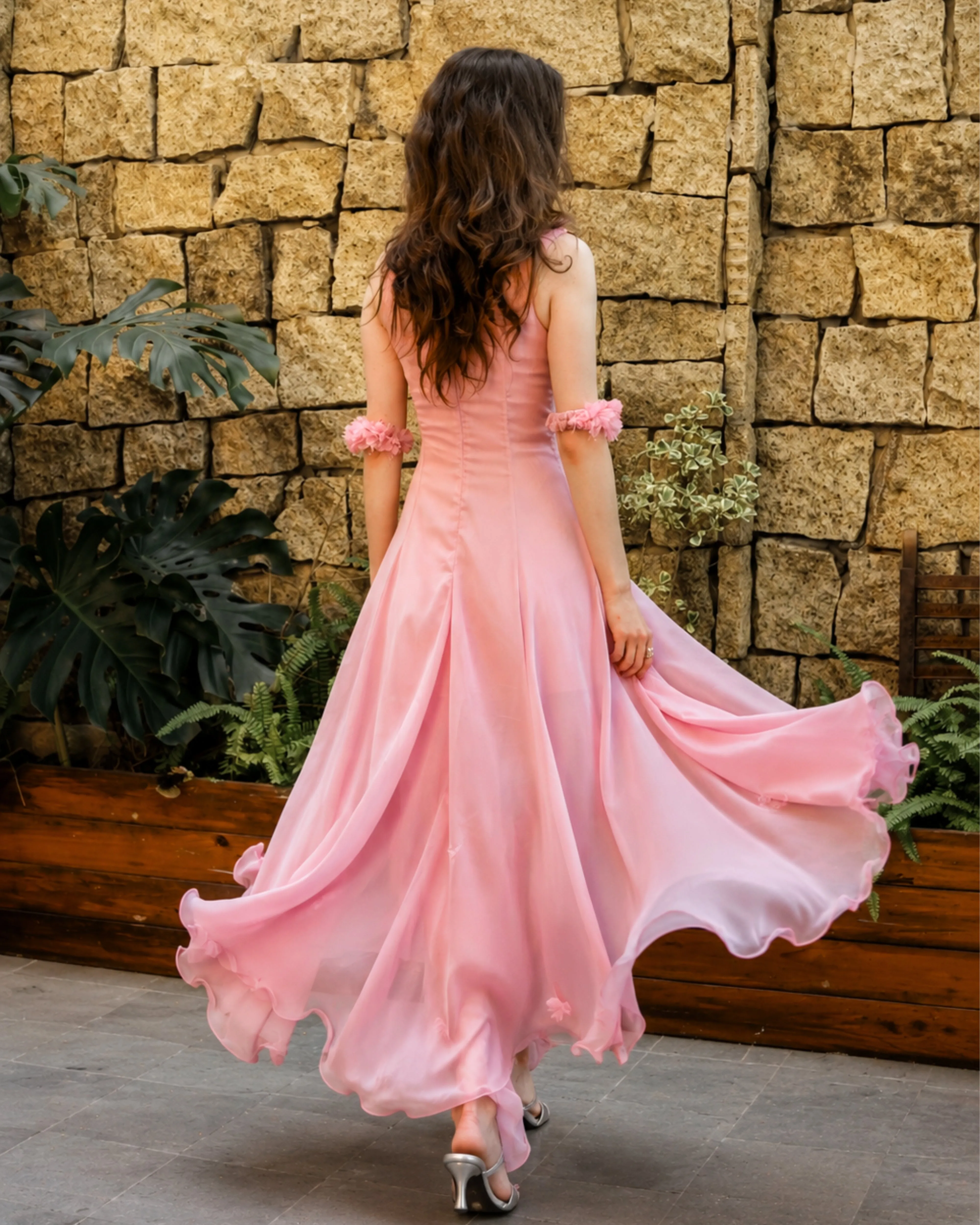Joyce Floral Silk Maxi Dress sold by Kalisa product image thumbnail 3