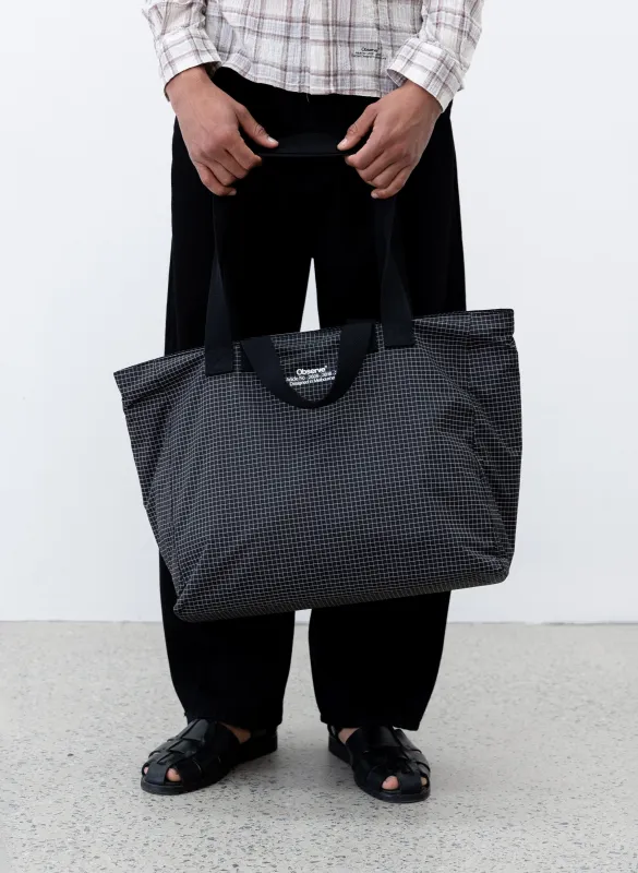 Grid Stop Stamp Tote - Black sold by Observe