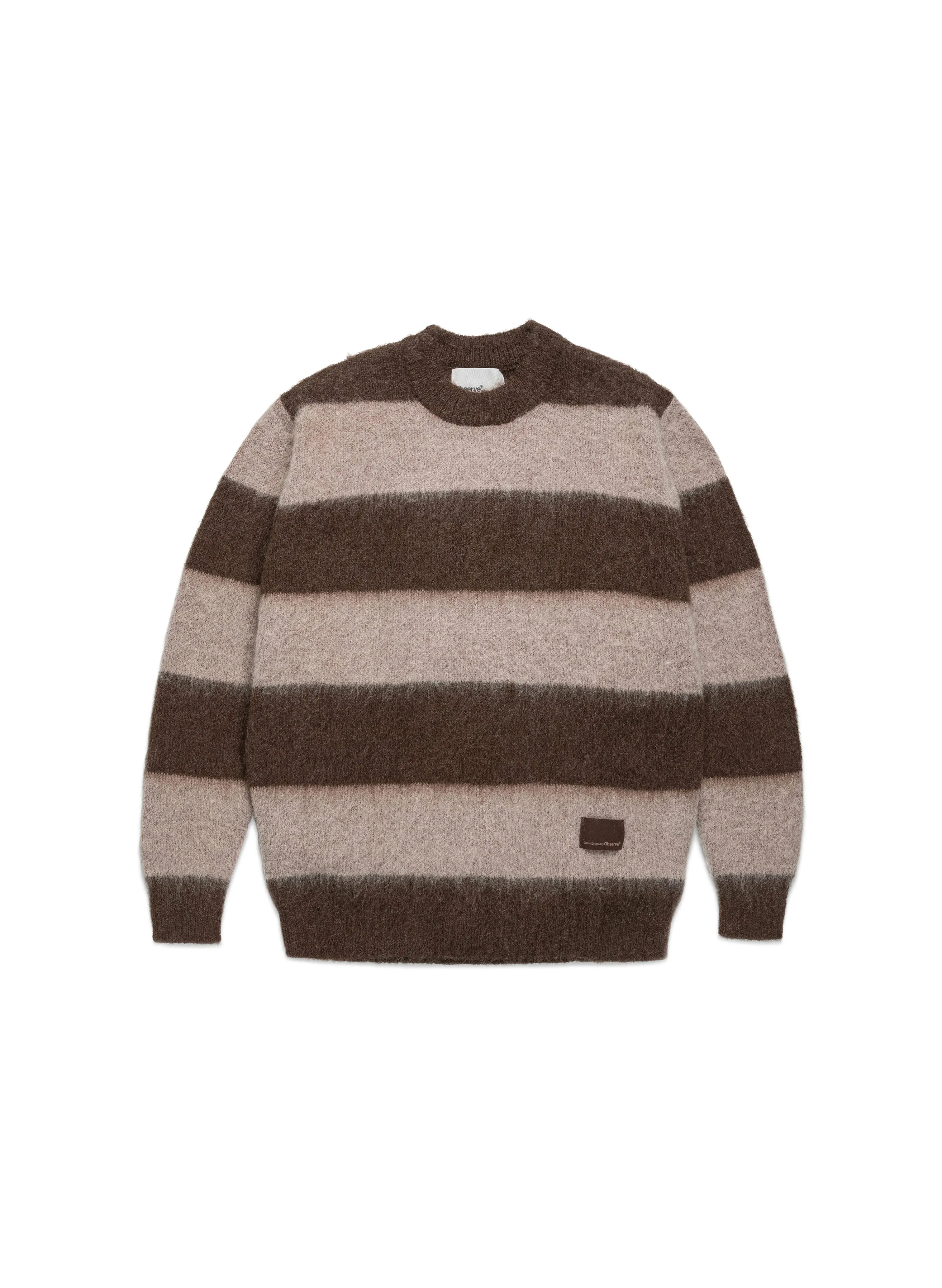 Wool Mohair Striped Knit Sweater - Mocha sold by Observe product image thumbnail 5