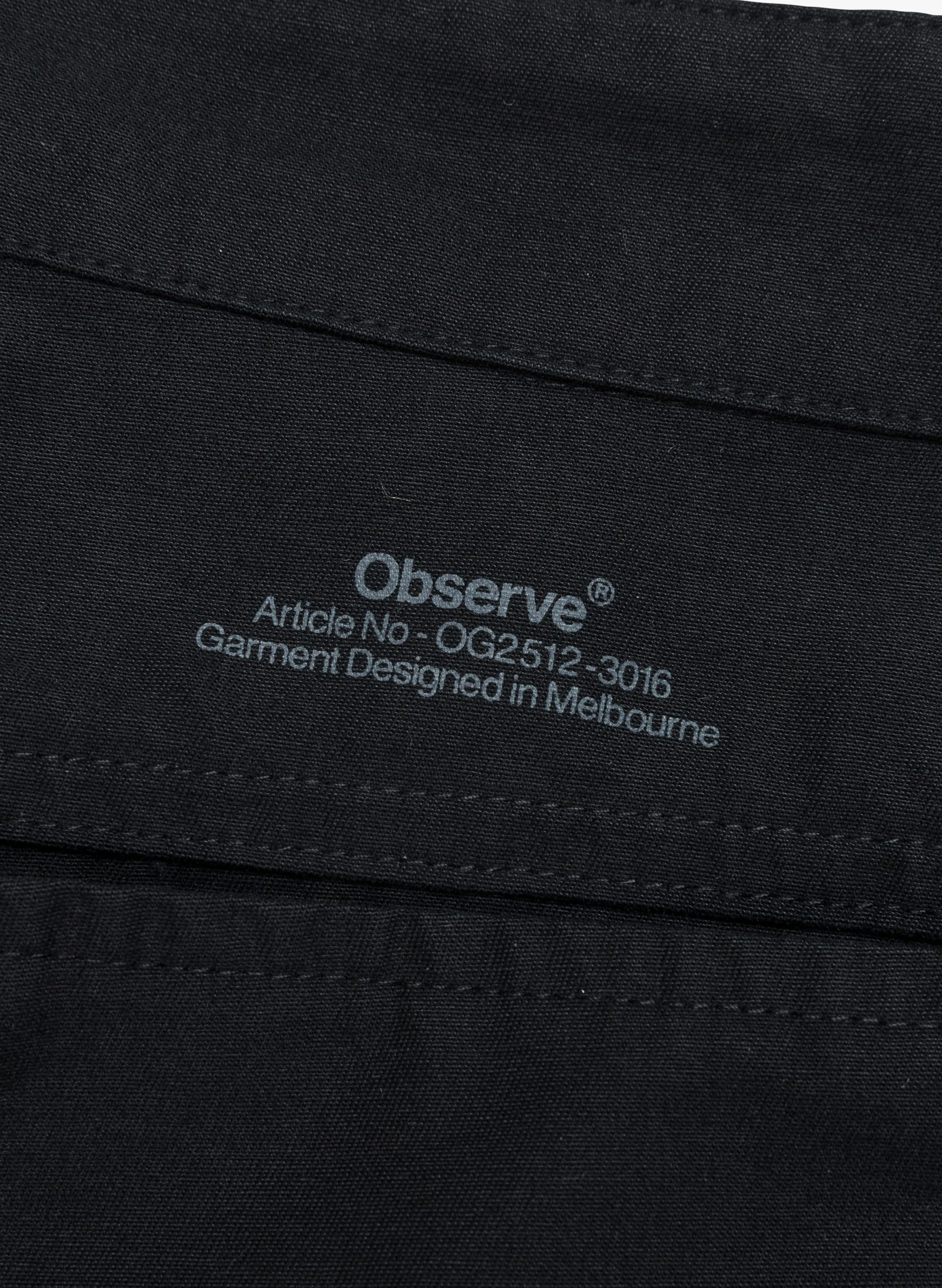 Reverse Twill Barrel Pant - Black sold by Observe product image thumbnail 4
