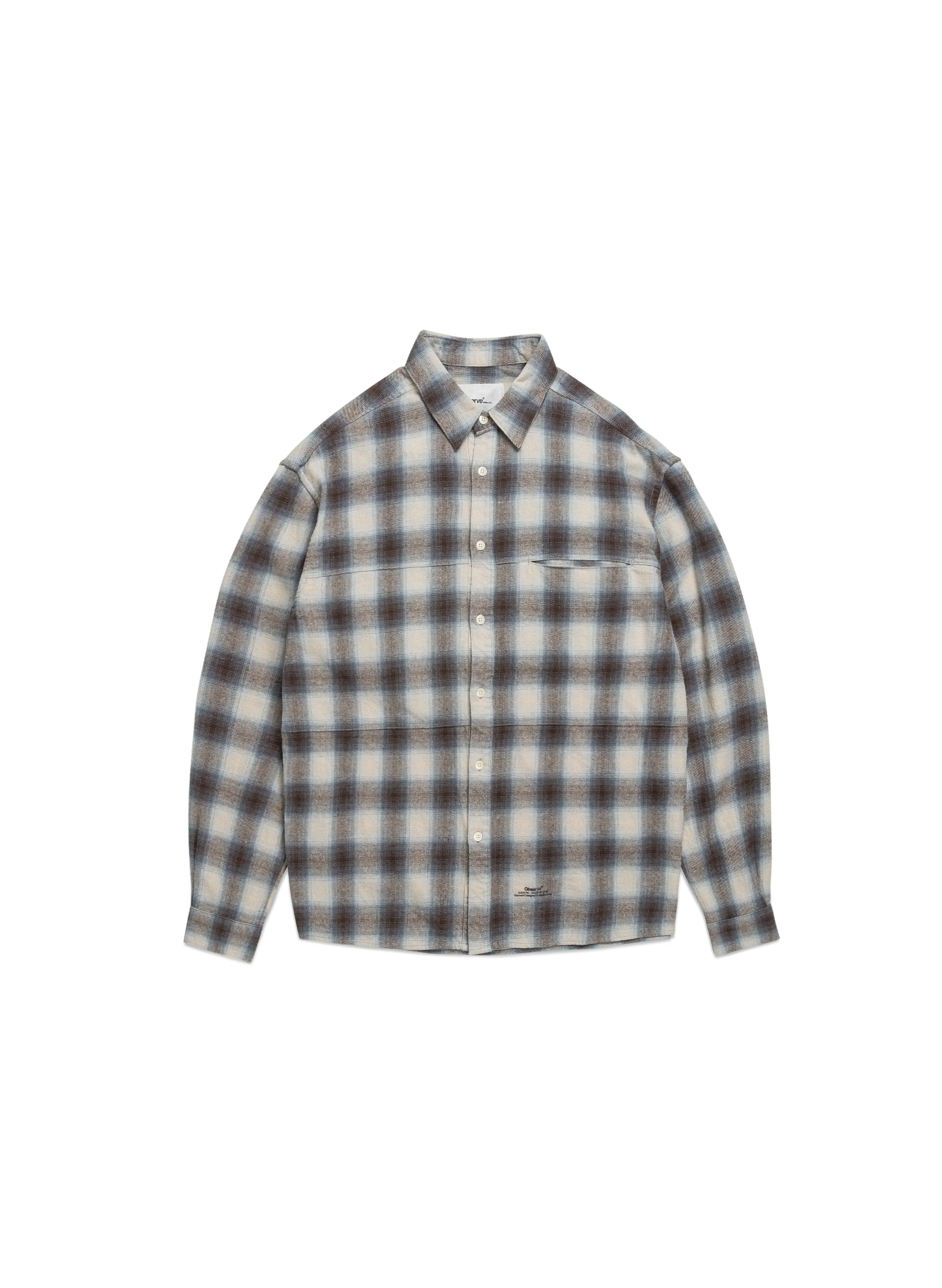 Plaid Panel Shirt - Beige Blue sold by Observe product image thumbnail 2