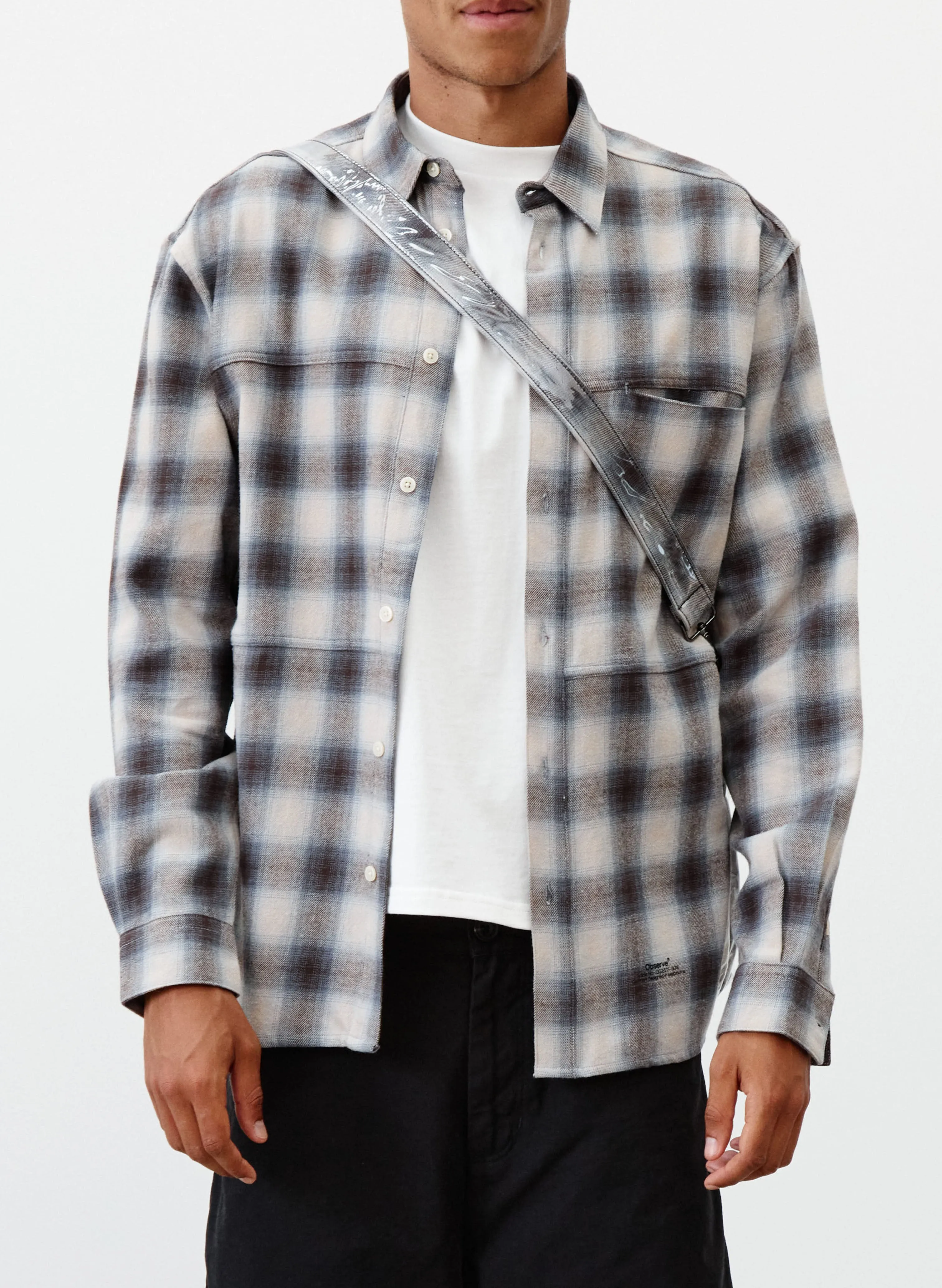 Plaid Panel Shirt - Beige Blue sold by Observe product image thumbnail 3