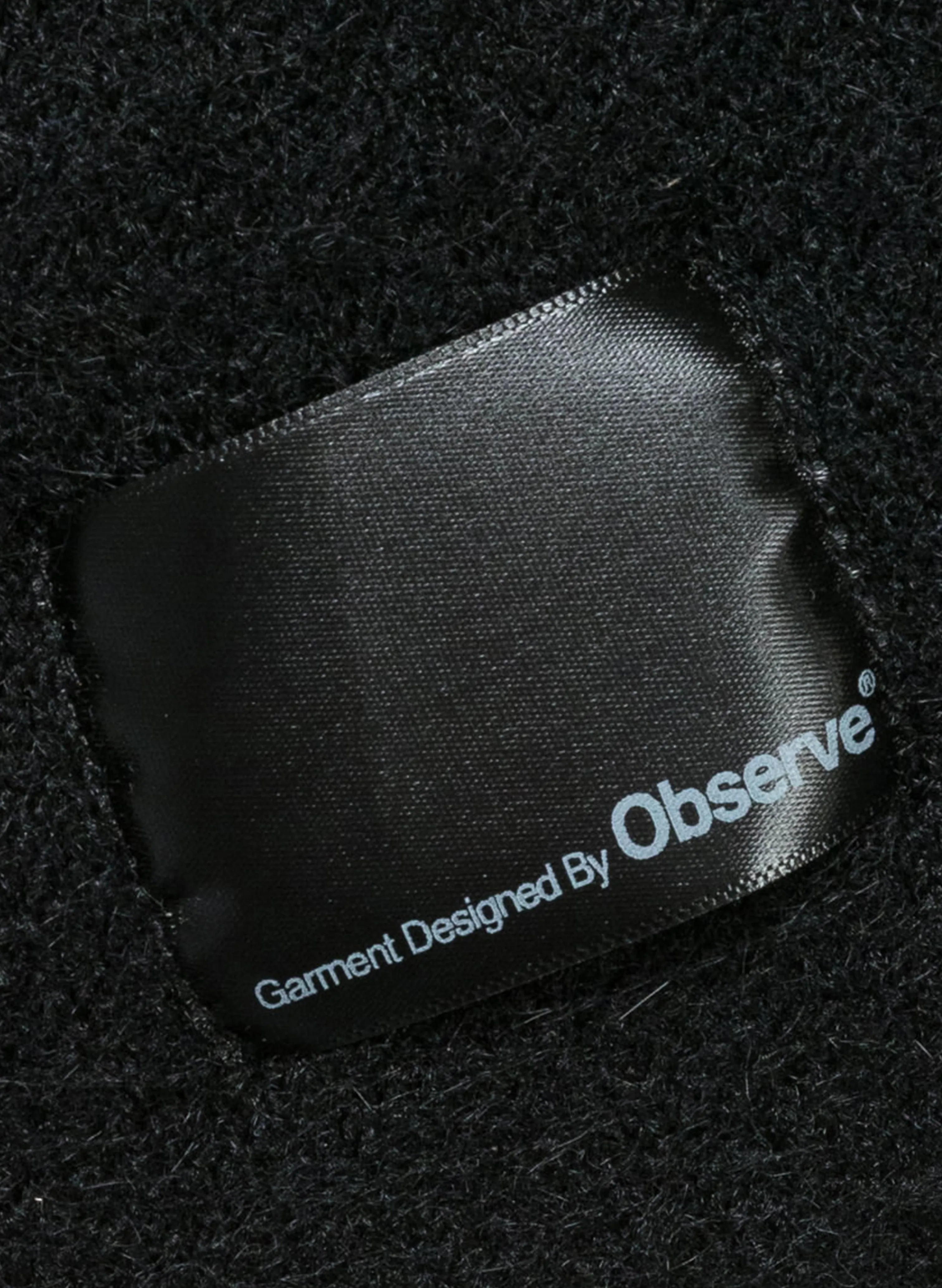 Wool Label Scarf - Black sold by Observe product image thumbnail 3