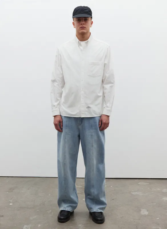 Article Stamp Oxford Shirt - White made by Observe