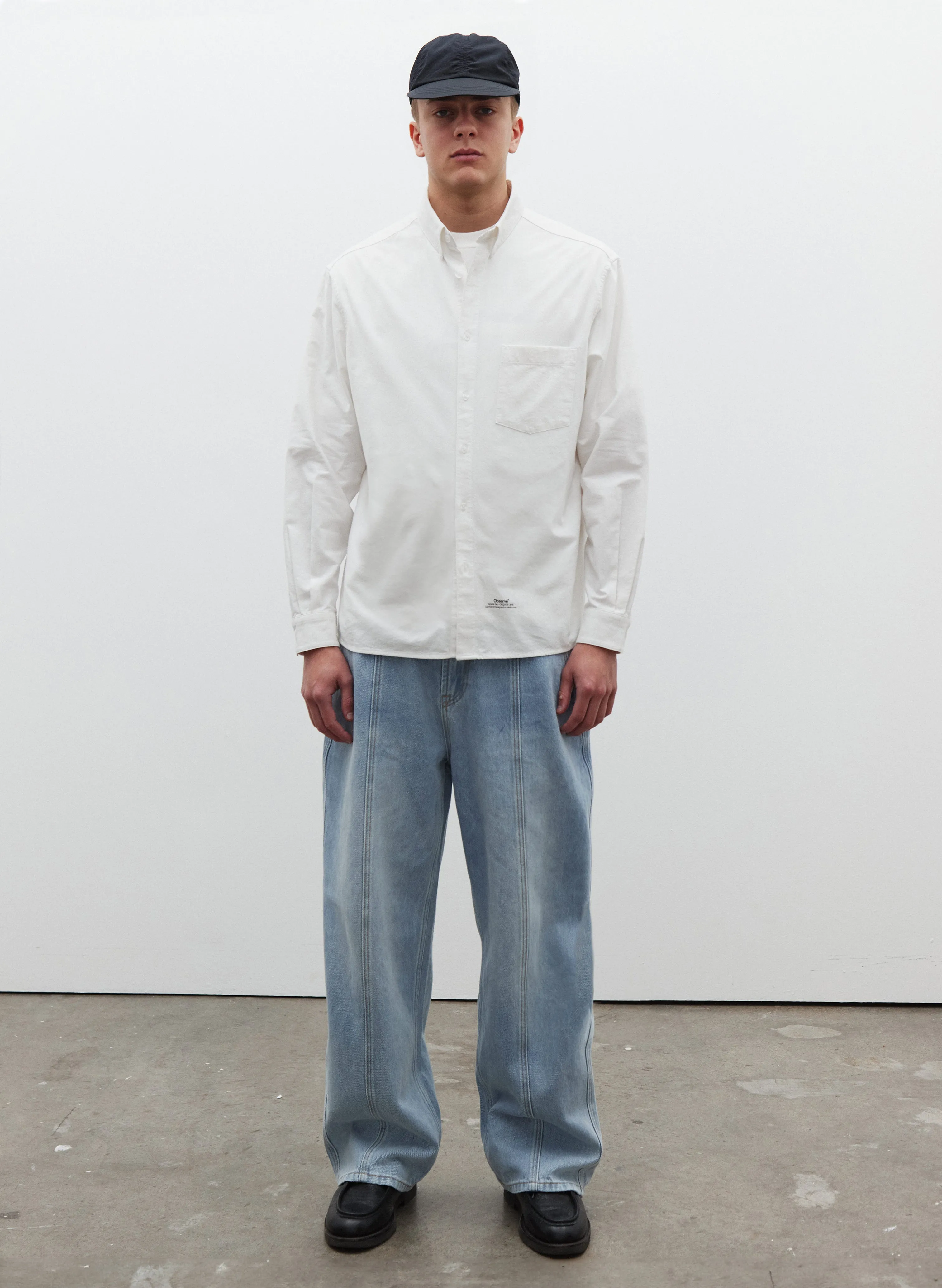 Article Stamp Oxford Shirt - White sold by Observe