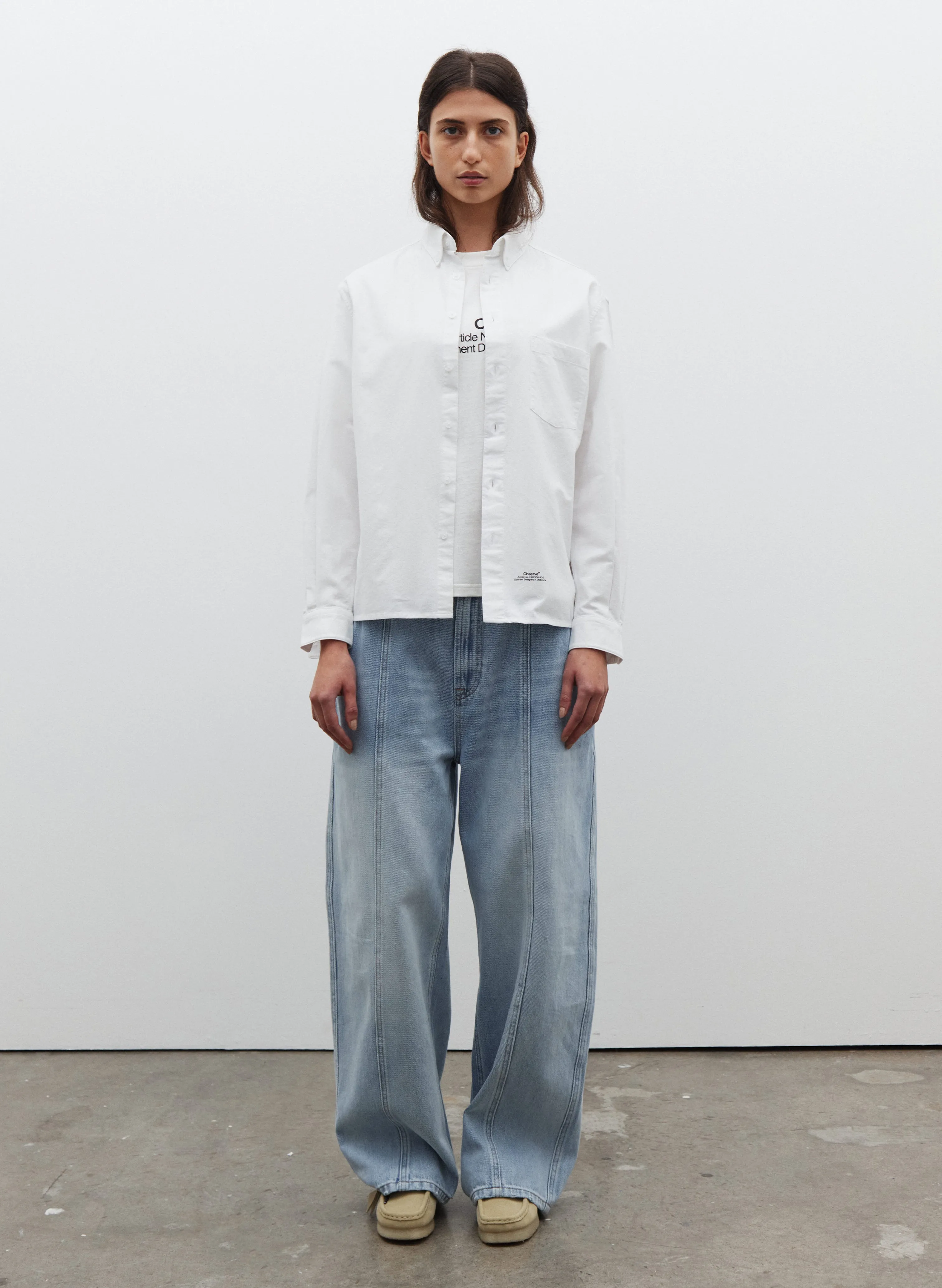 Article Stamp Oxford Shirt - White sold by Observe product image thumbnail 3